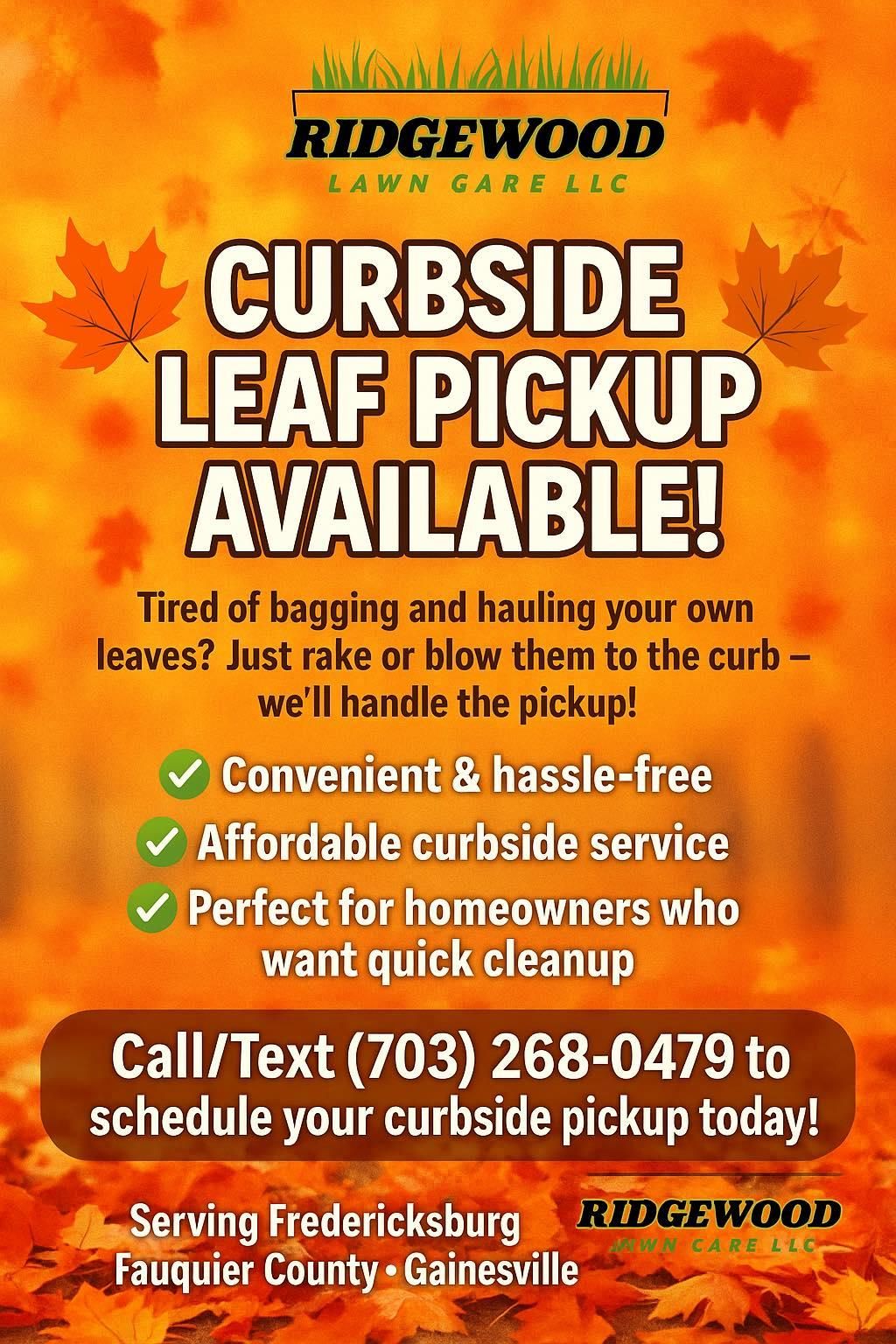  for Ridgewood Lawn Care LLC in Fredericksburg, VA