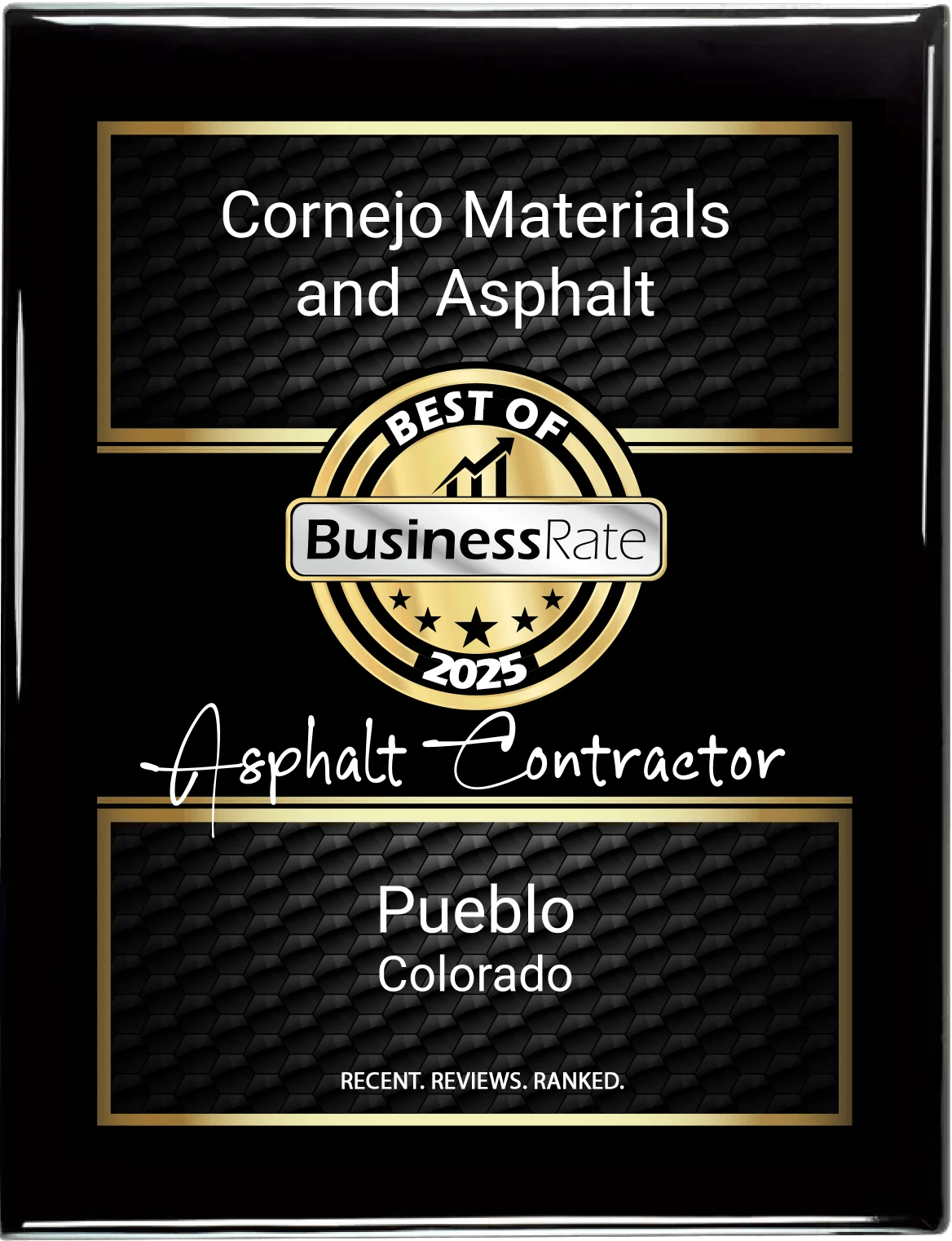 Awards for Cornejo Materials and Asphalt in Pueblo, CO