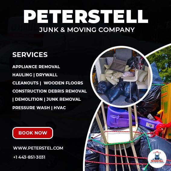  for Peterstell Junk and Moving Company in Gwynn Oak, MD