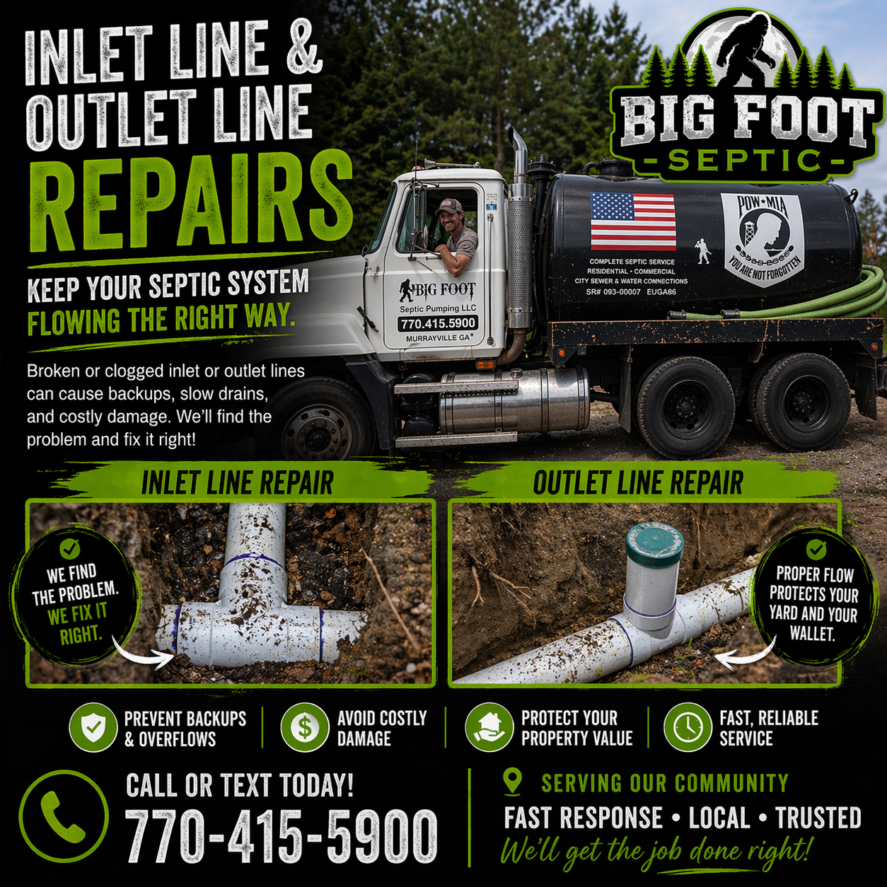 for Bigfoot Septic Pumping in Gainesville, GA