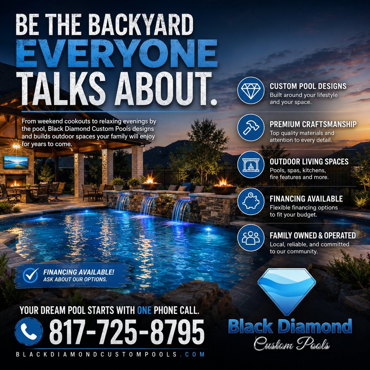  for Black Diamond Custom Pools LLC in Azle, TX