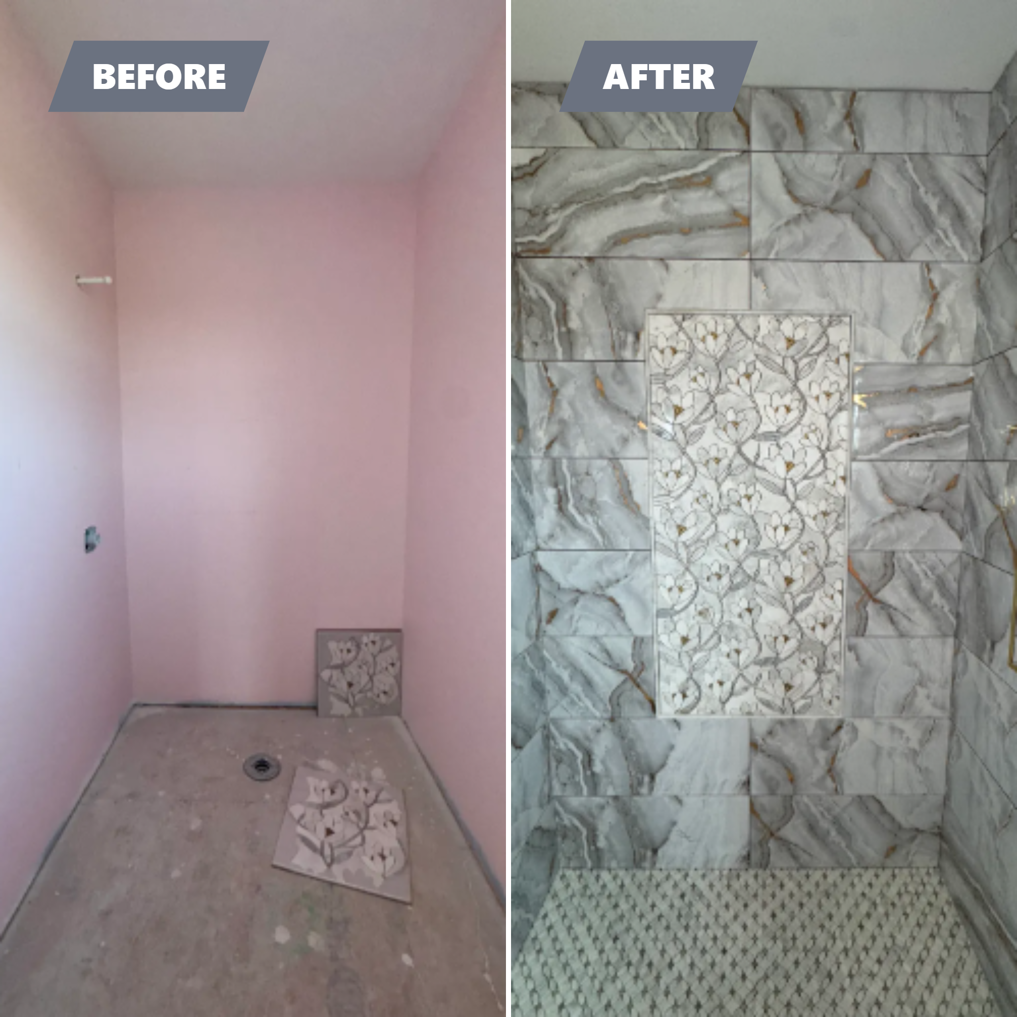Before and After for A-L Tile in Saluda, SC
