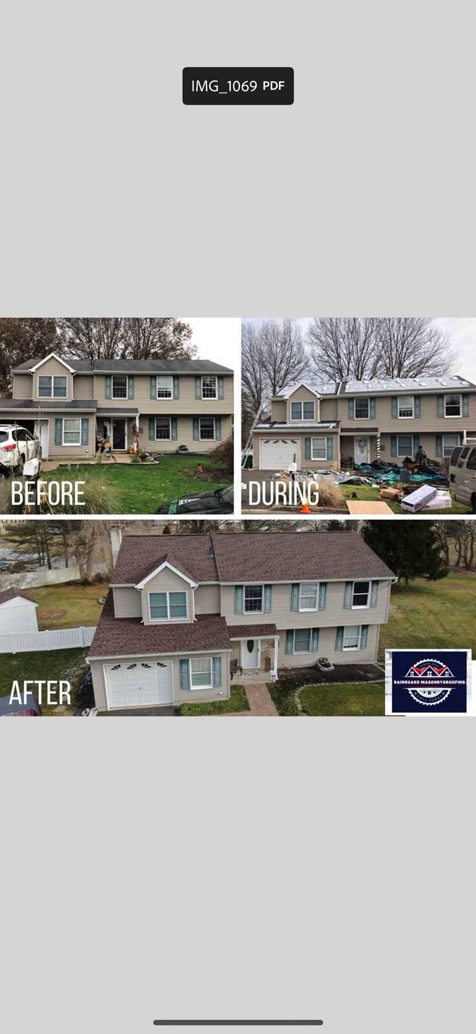  for Rainguard Masonry and Roofing in Lowell, MA