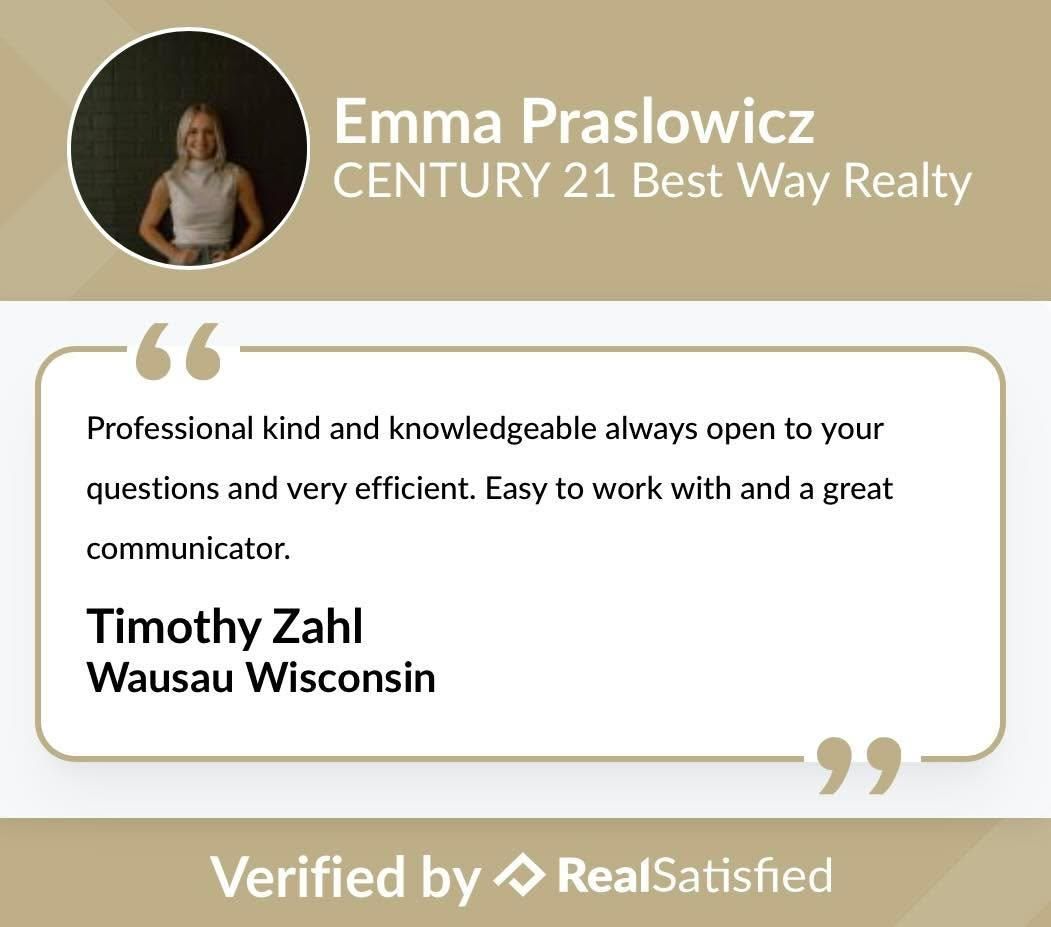  for Emma Praslowicz Century 21 Best Way Realty in Tomahawk, WI