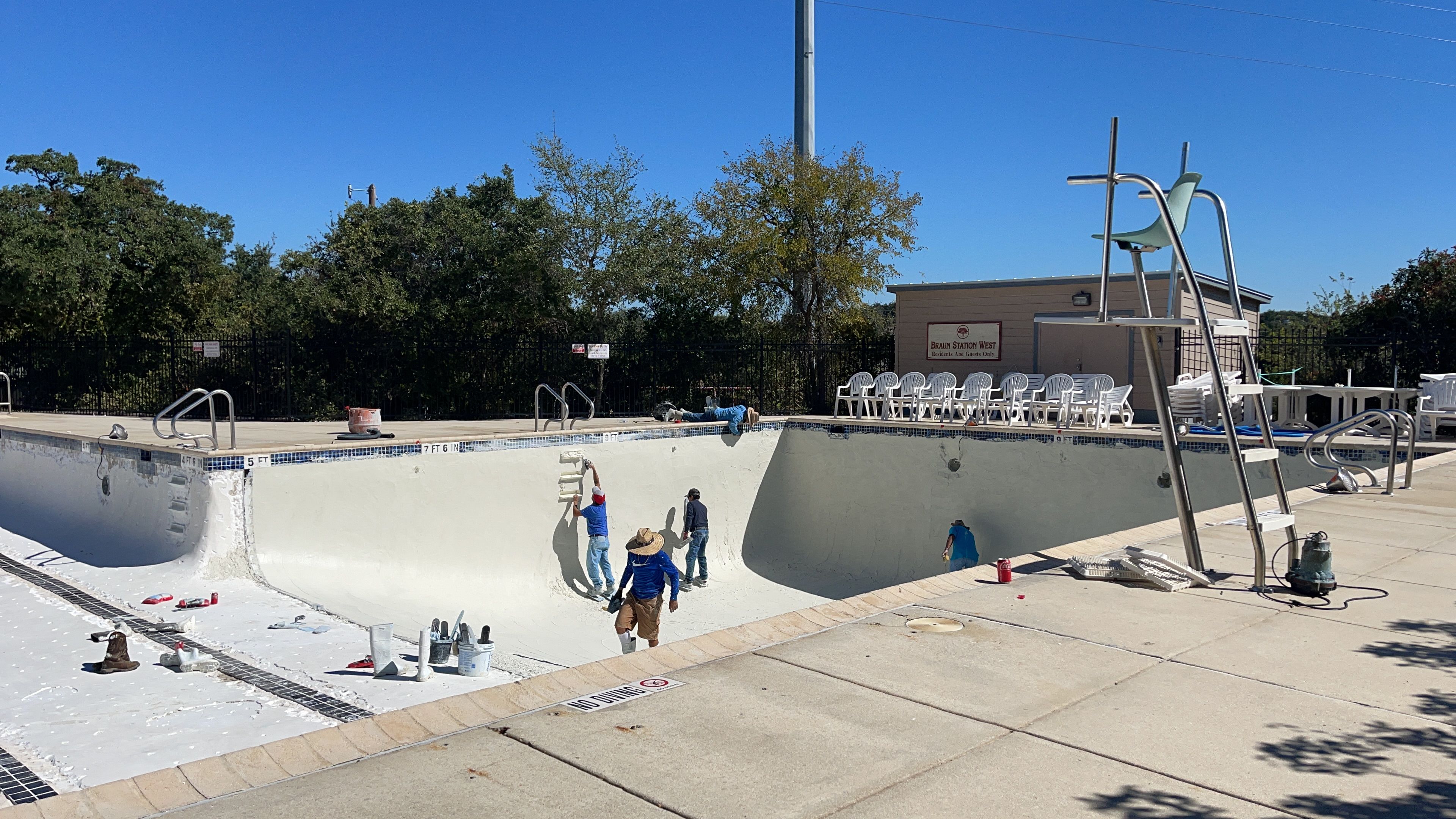 Residential Pool Remodeling for JV Pool & Associates in San Antonio, TX