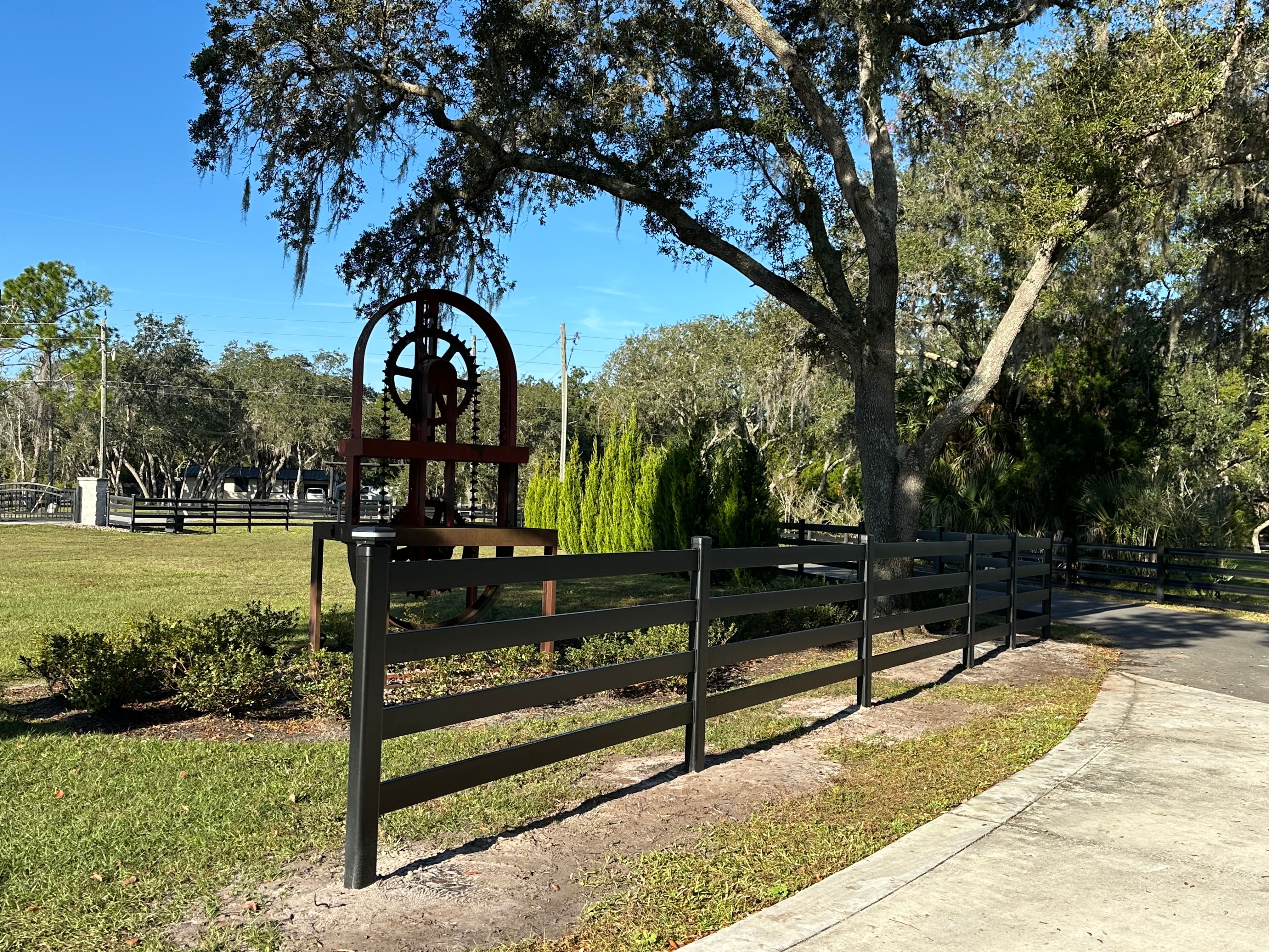 Buckley All Steel Fence for Allbritton's Outdoor Solutions Inc in Geneva, FL