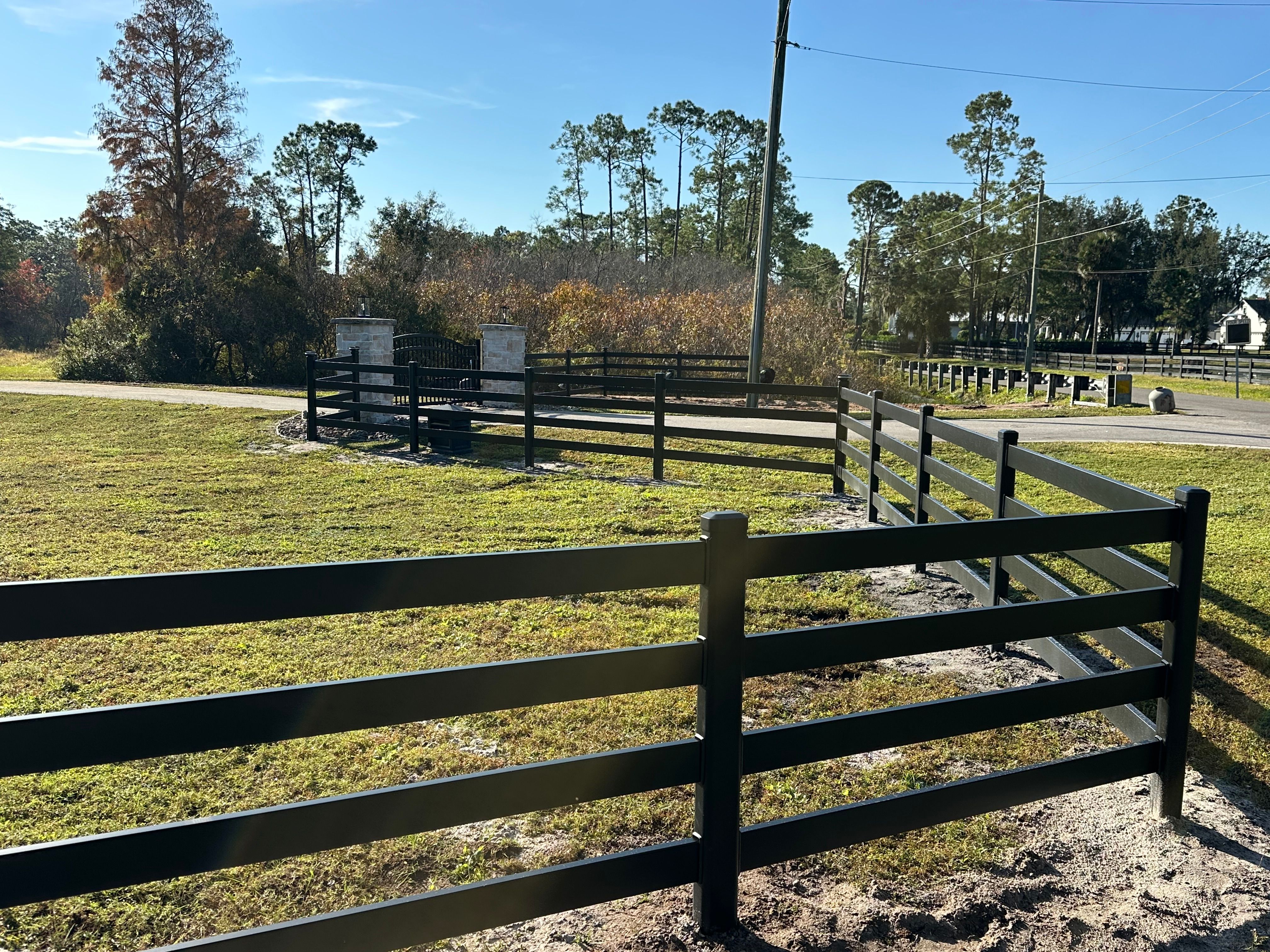 Buckley All Steel Fence for Allbritton's Outdoor Solutions Inc in Geneva, FL
