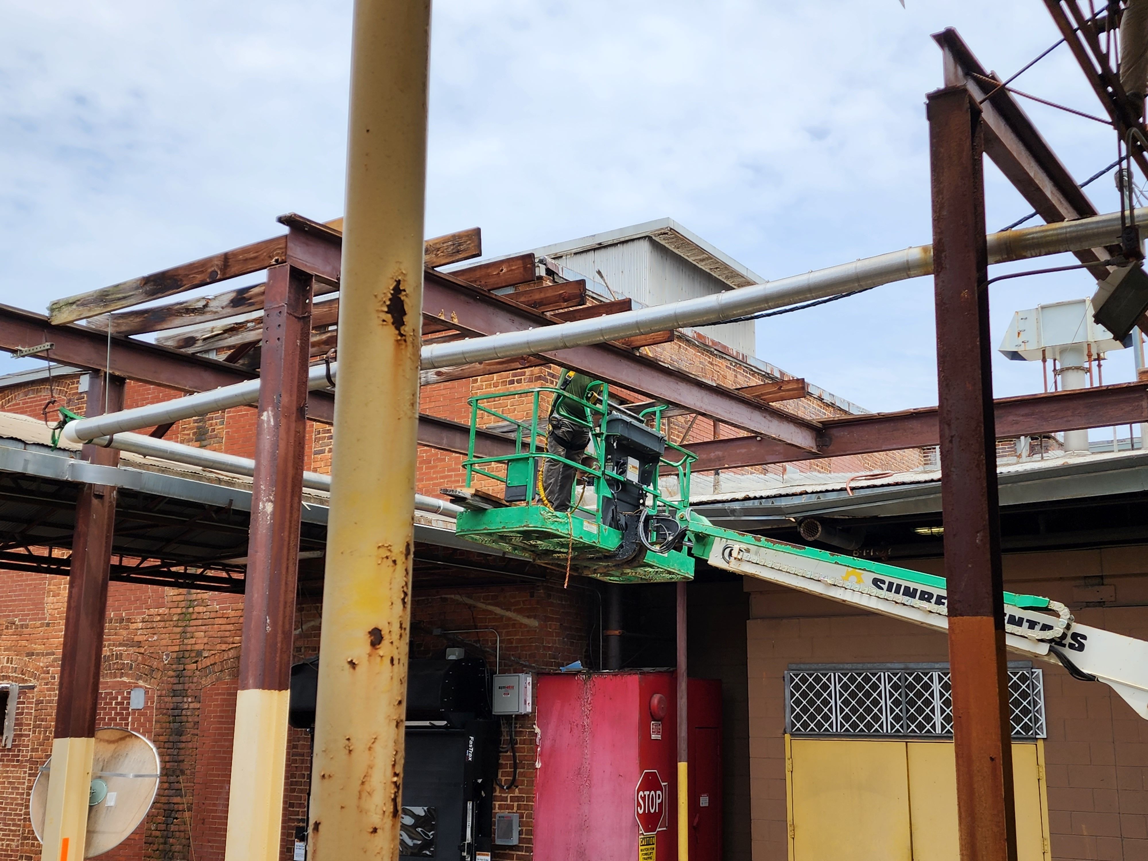 Industrial Plant Dock Roof Replacement for Merl's Construction LLC in Statesville, NC