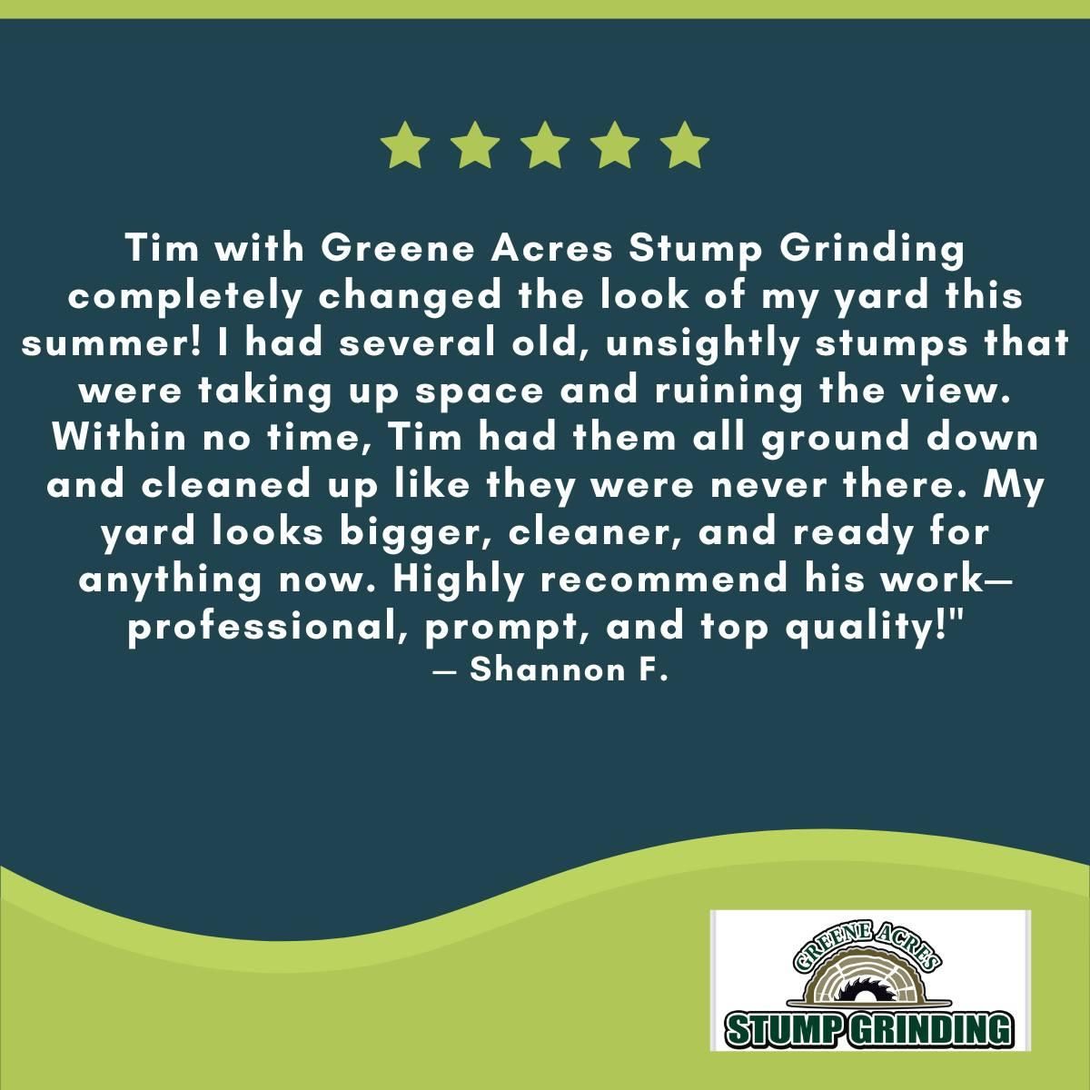  for Greene Acres Stump Grinding in Plant City, FL