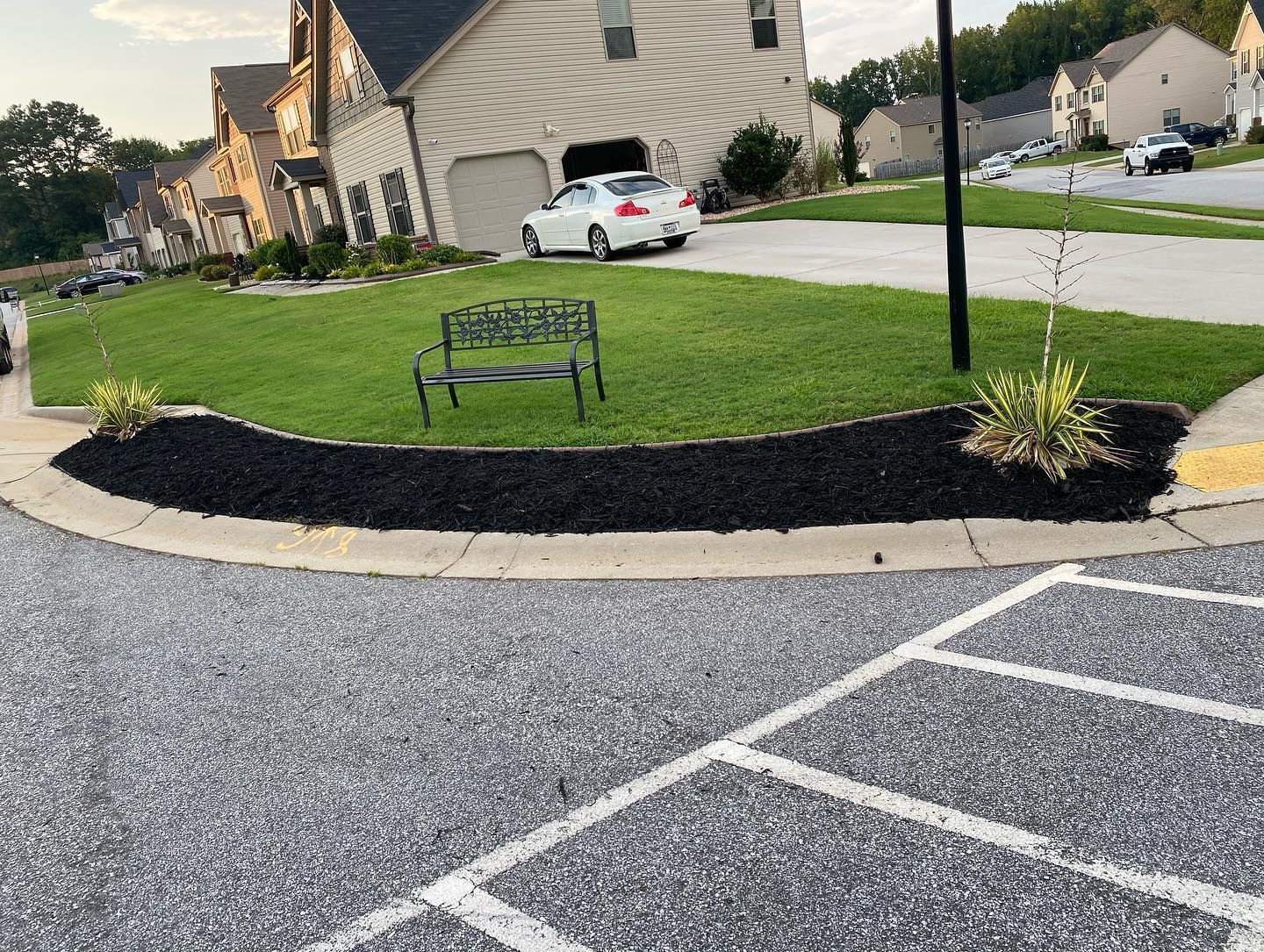 Landscaping for JIF Concrete Services in Greenville, SC
