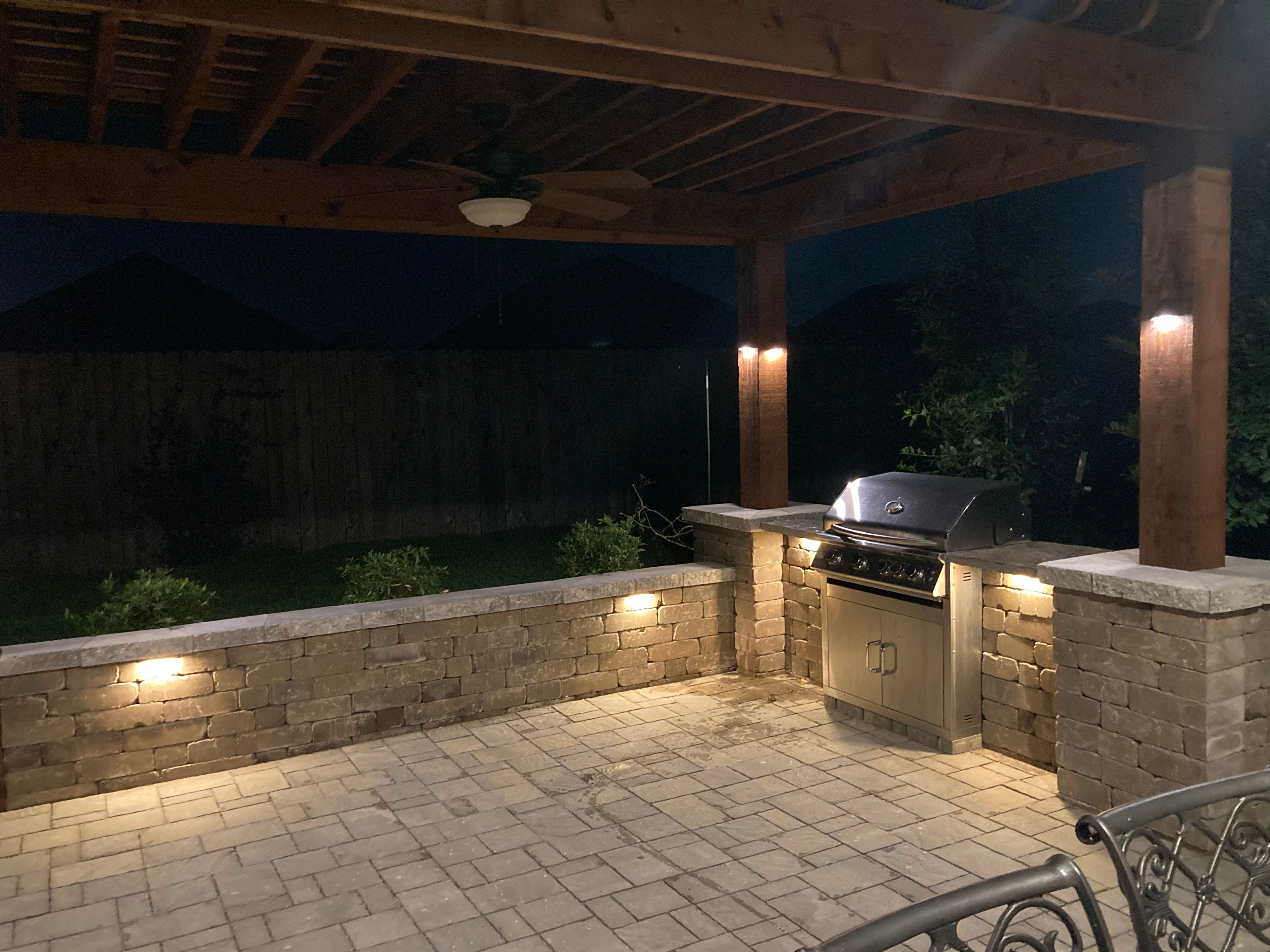 Lighting for Atlas Land Design in Creekside Park, TX