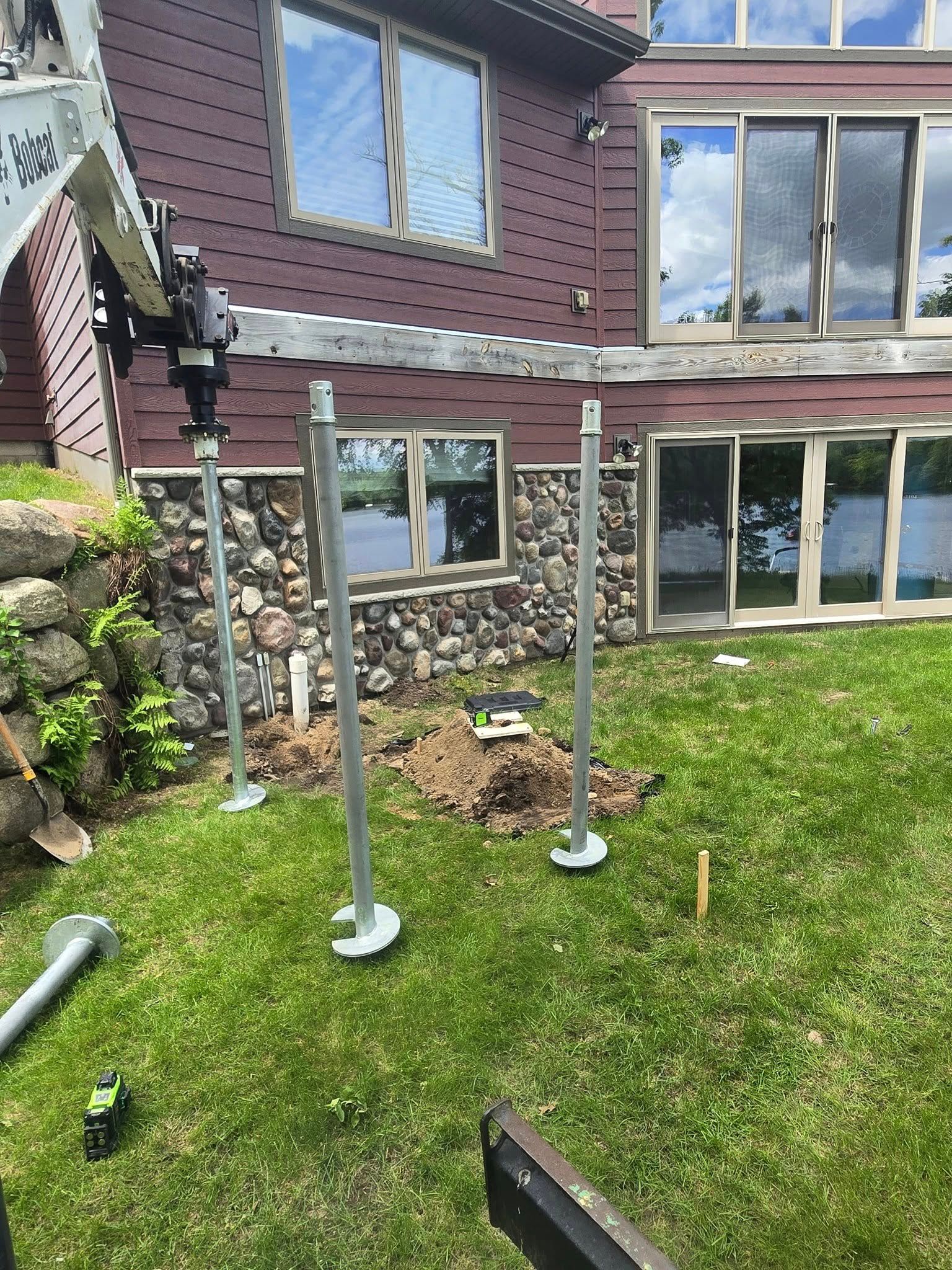 Helical Pier Footings for Elite Piers LLC in East Bethel, MN