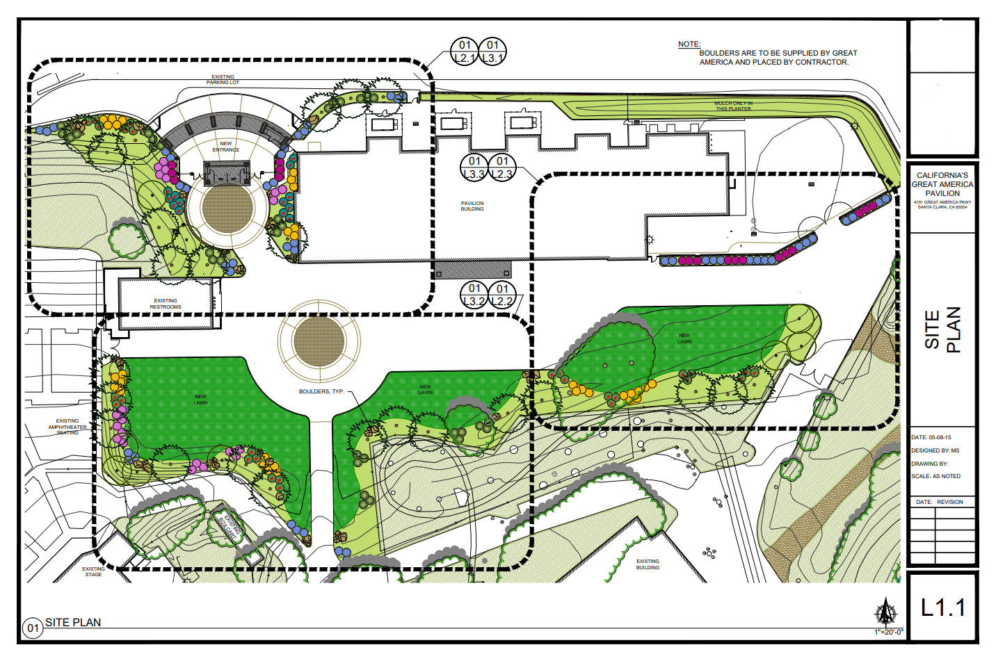 Themed Horticultural Designs for Martin Stanko Landscape Construction in Livermore, CA