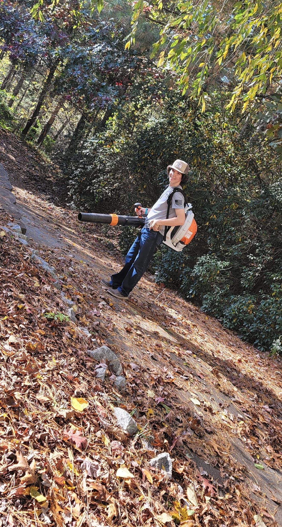 Mowing for Hart and Sons in Transylvania County, North Carolina