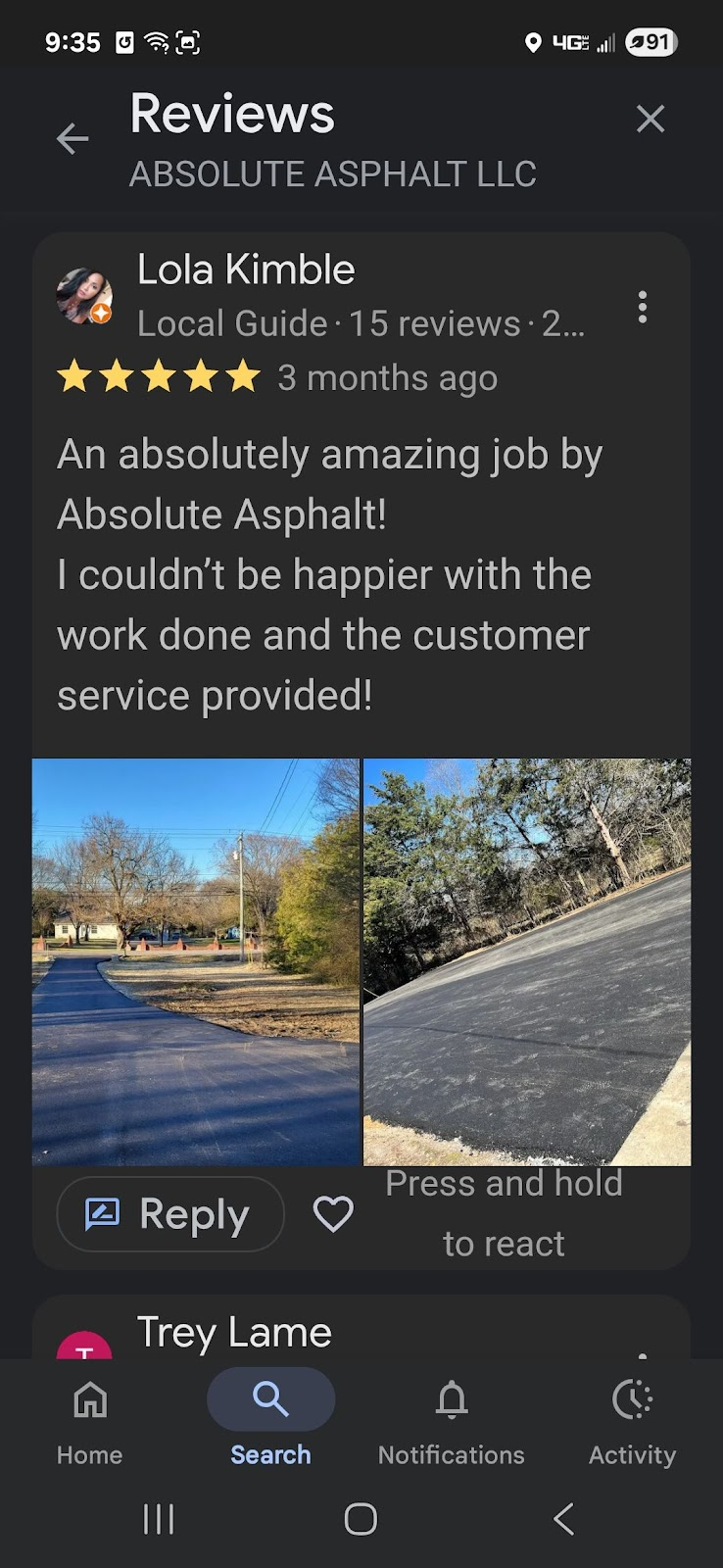  for Absolute Asphalt, Paving & Sealcoating in Lebanon, TN