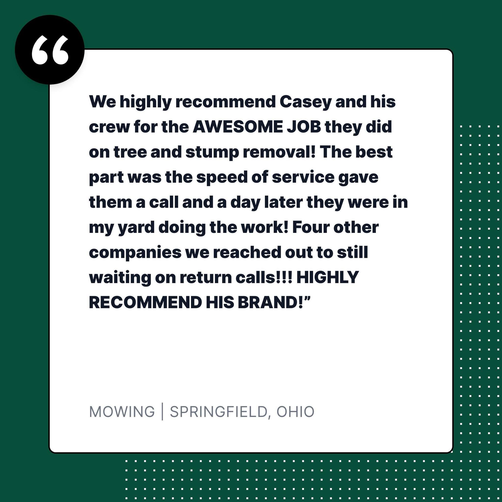 All Photos for Tingley's Green Land Services in Springfield, Ohio