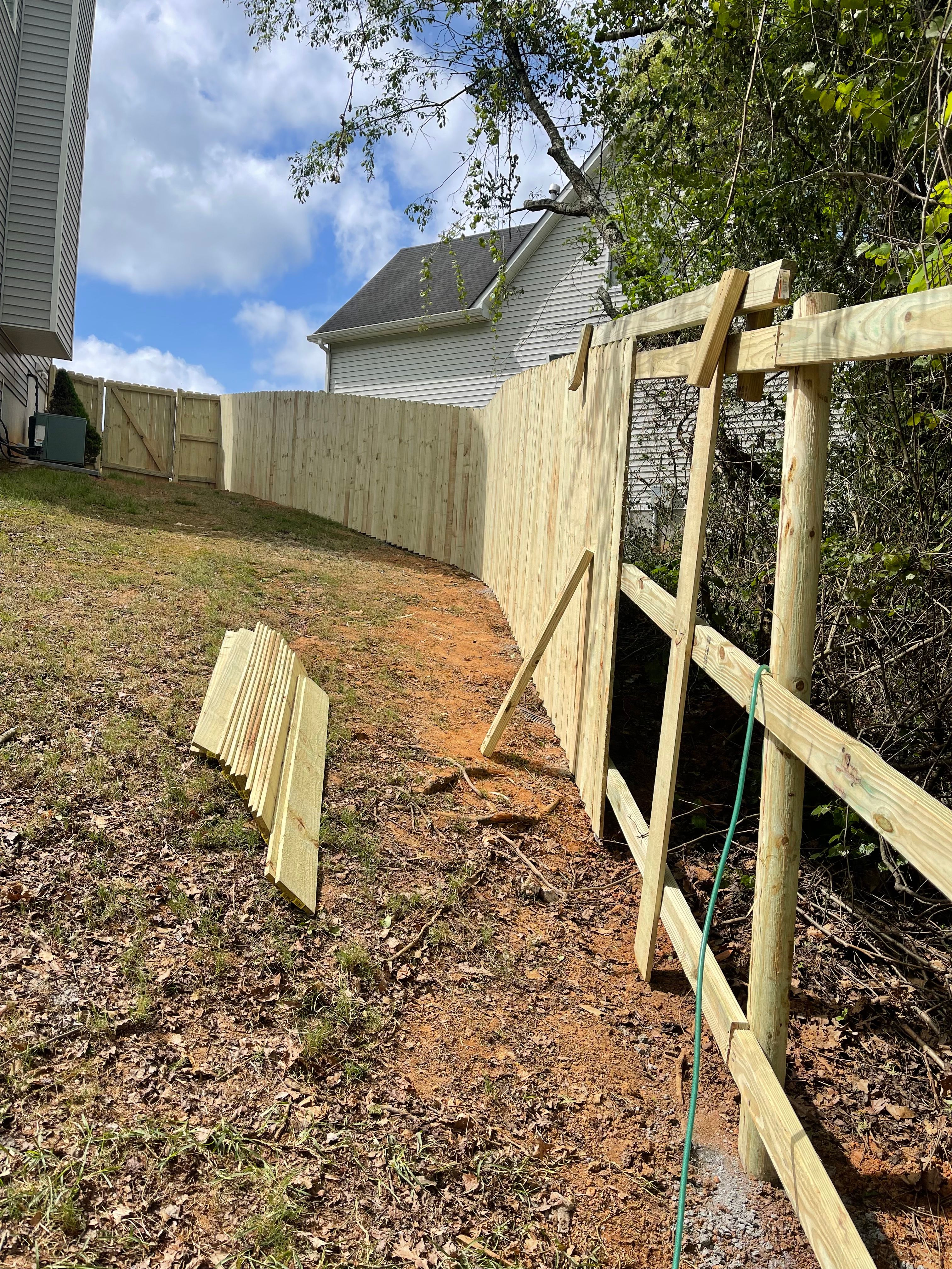 Fence work for Compadres Concrete in Griffin, GA