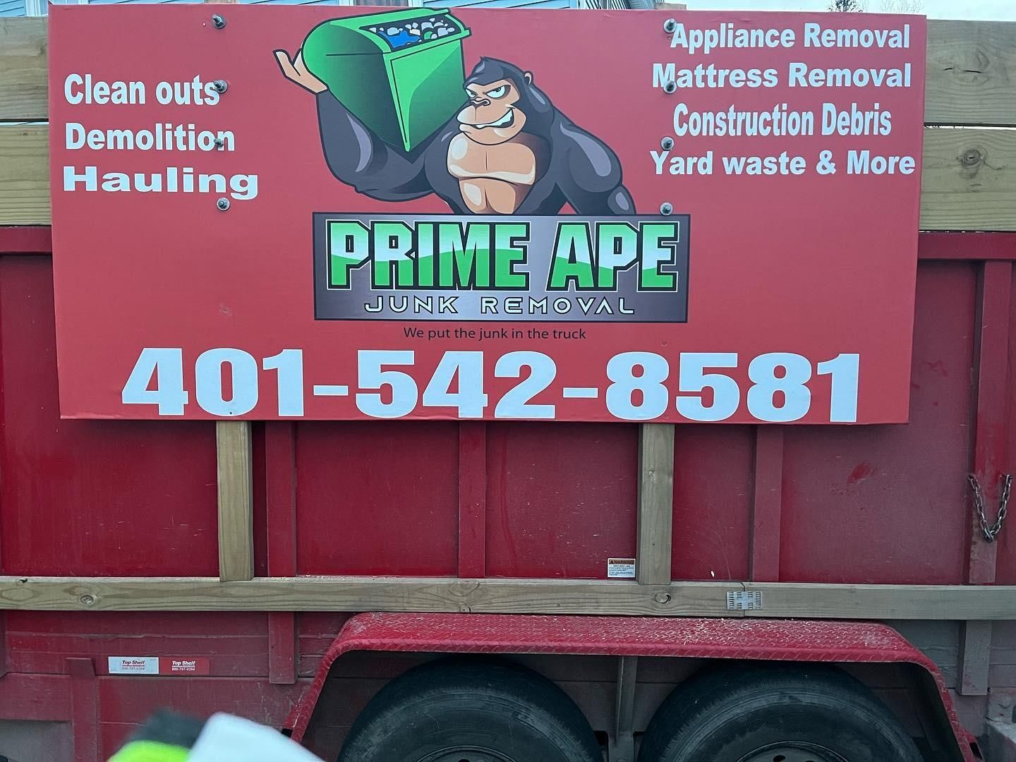 instagram for Prime Ape Junk Removal & Hauling in Warwick, RI