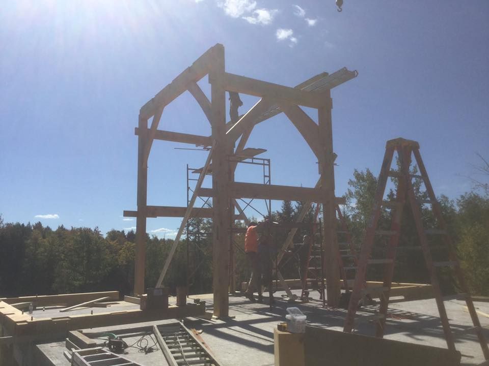 Exterior Renovations for Dresser Timber Frames in Dedham, ME