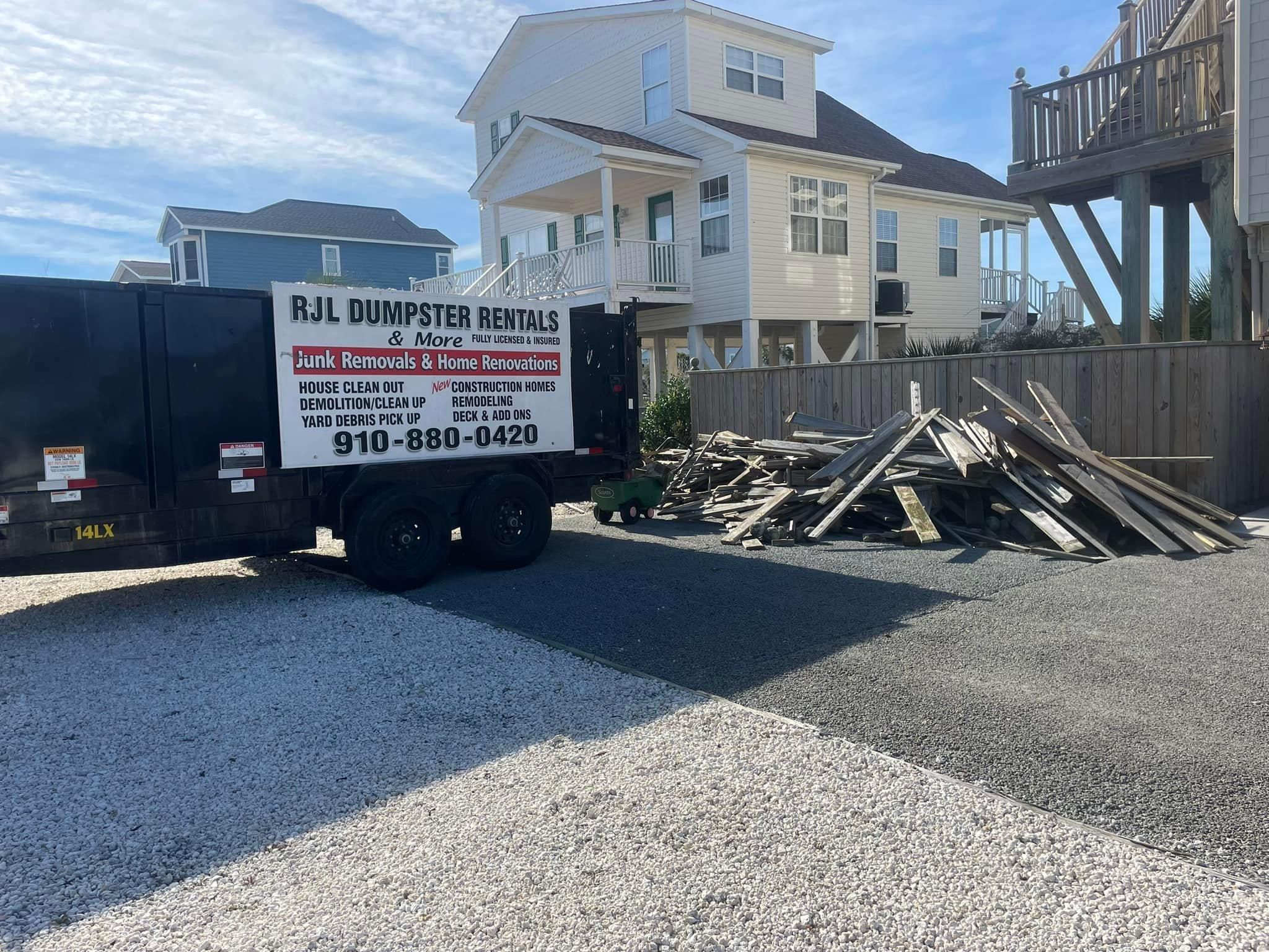 Junk Removal in Shallotte, NC RJL Dumpster Rentals & More LLC Contac