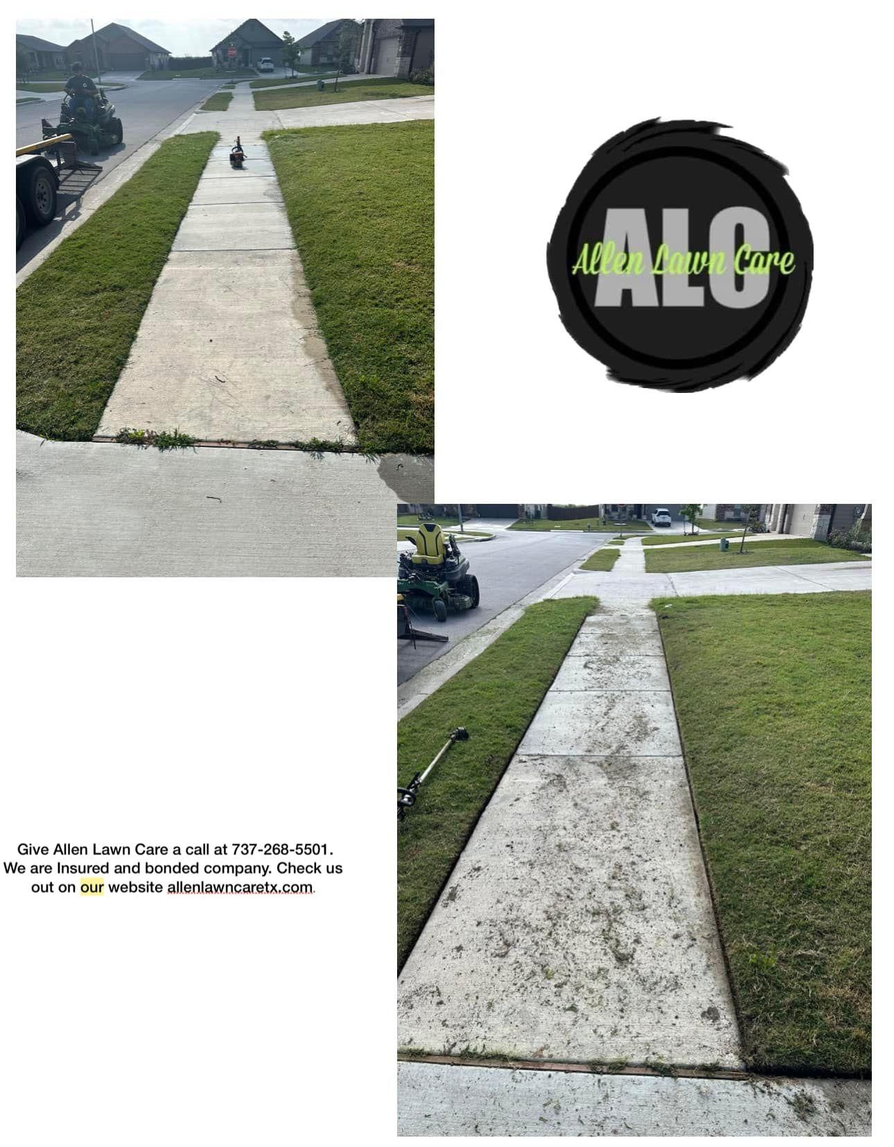 Mowing for Allen Lawn Care in Taylor, Texas