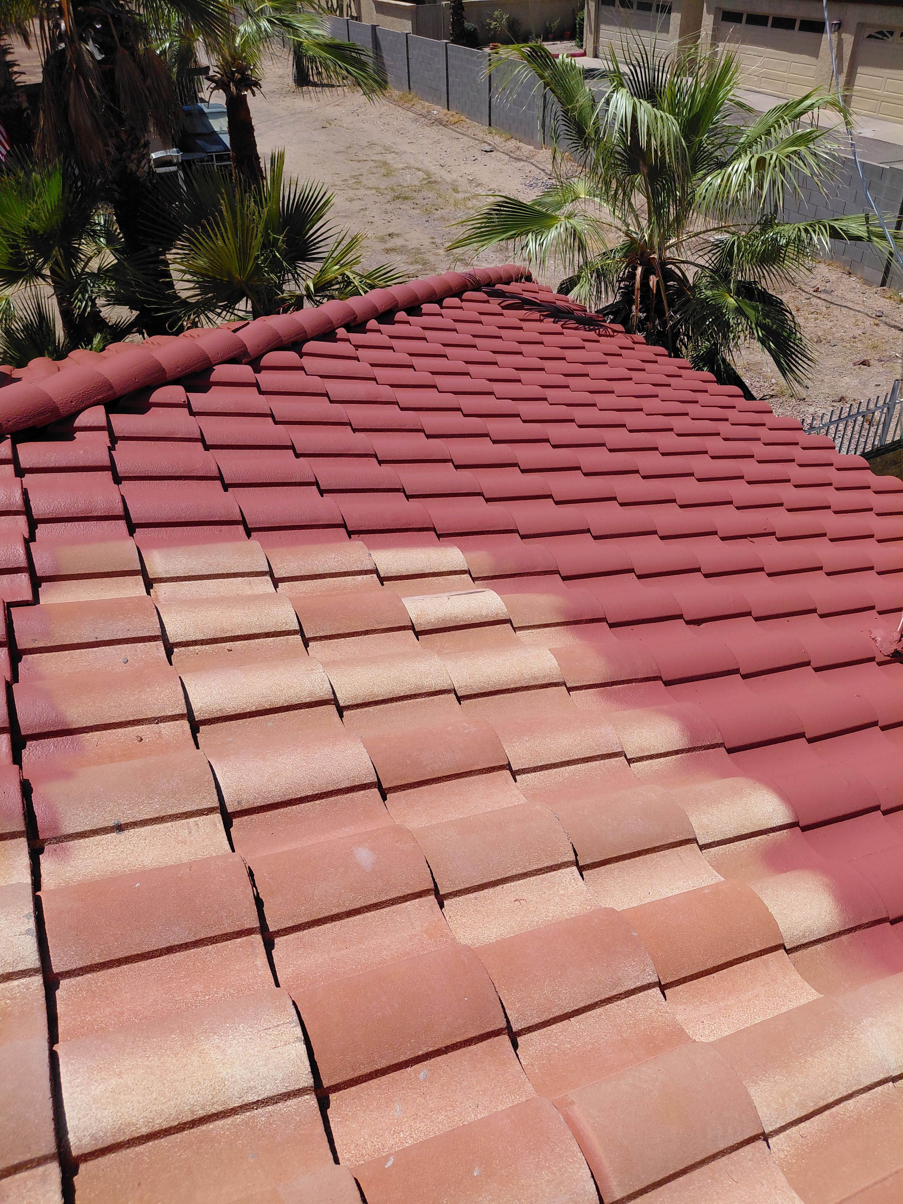 Roof tile spraying  for AZ Horizon Painting in Phoenix, AZ
