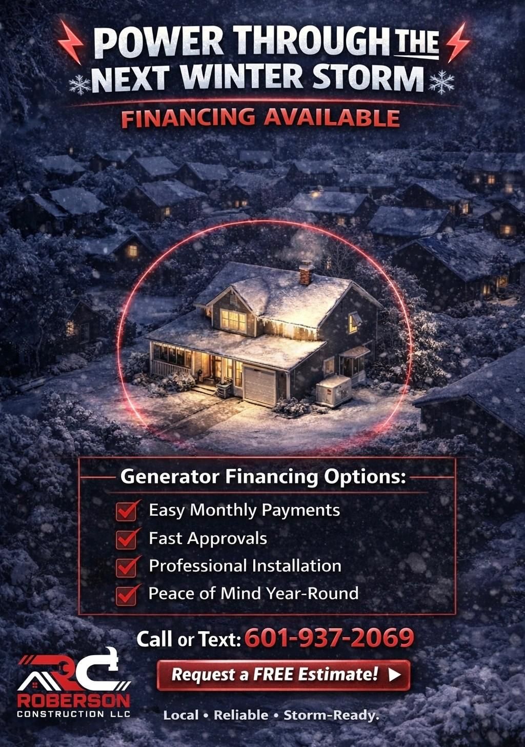  for Roberson Construction in Jackson, MS