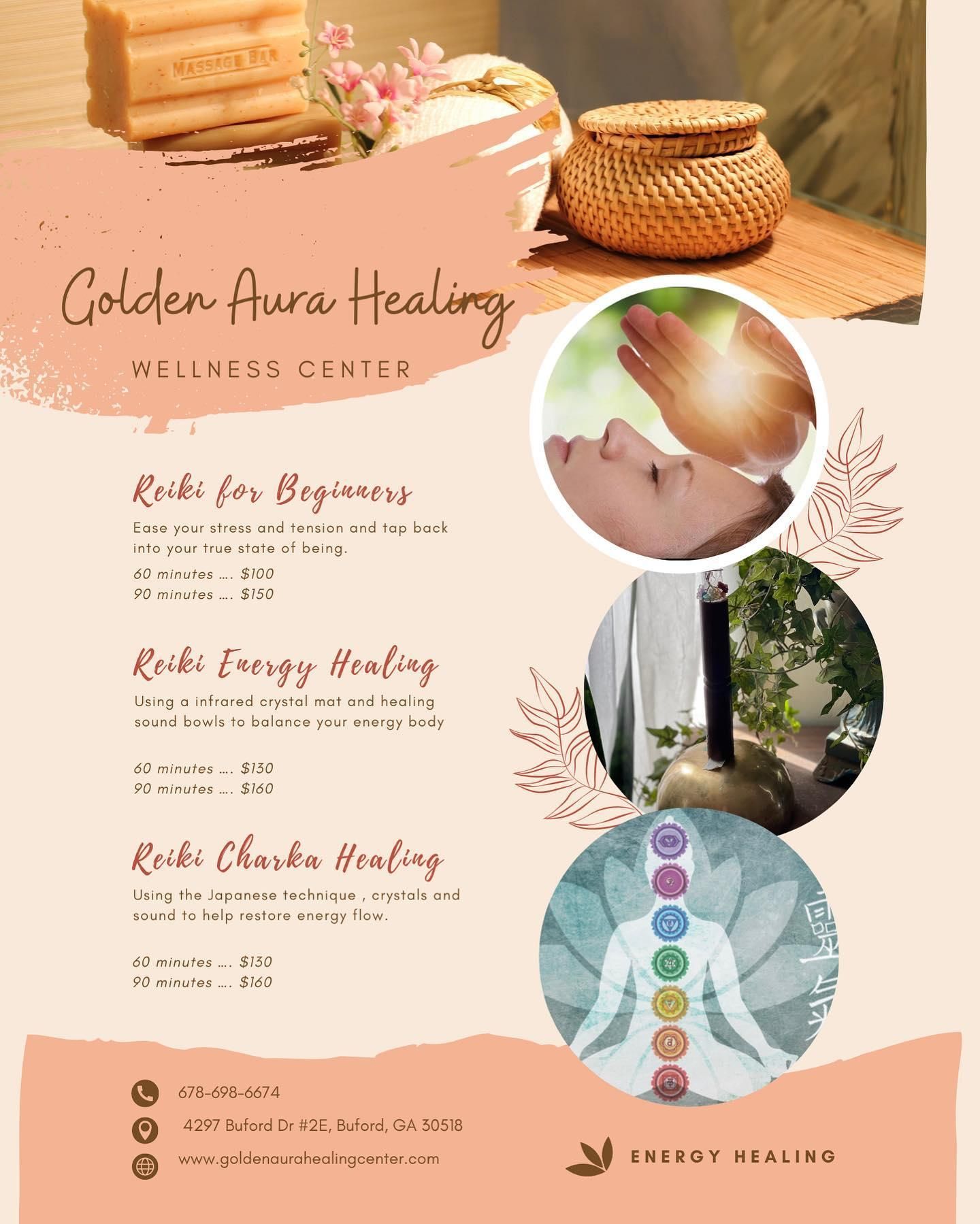 Reiki for Golden Aura Healing in Buford, GA