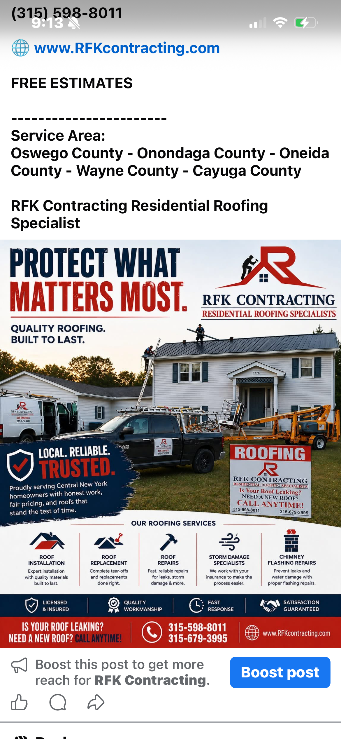  for RFK Contracting in Martville, NY