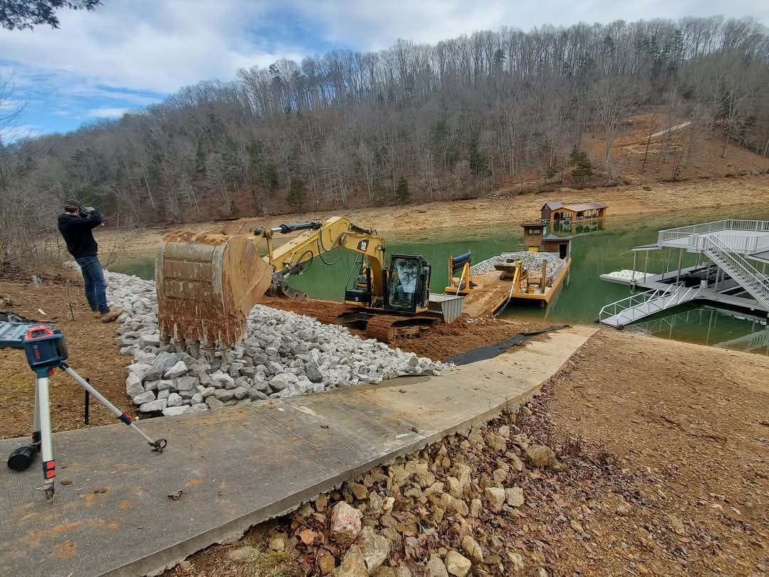 Rip Rap for Restoration Shoreline Norris Lake Rip Rap in Norris Lake, TN