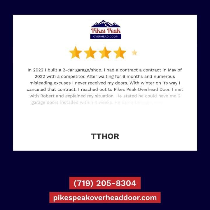  for Pikes Peak Overhead Doors in Colorado Springs, CO