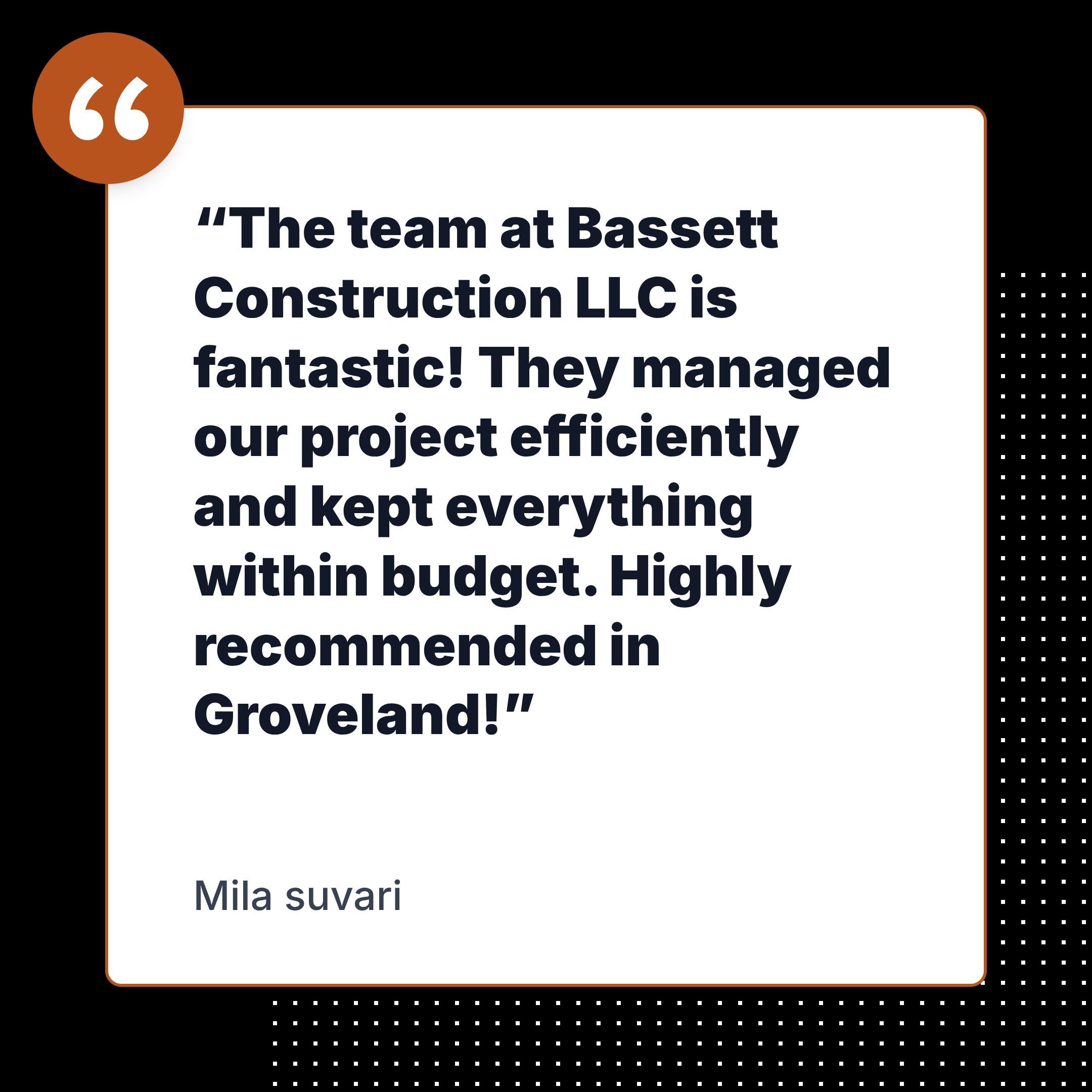  for Bassett Construction LLC in Groveland, MA