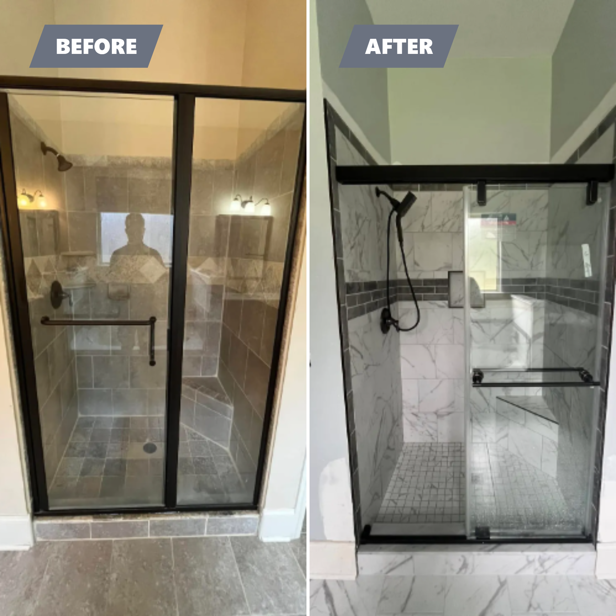 Before and After for A-L Tile in Saluda, SC