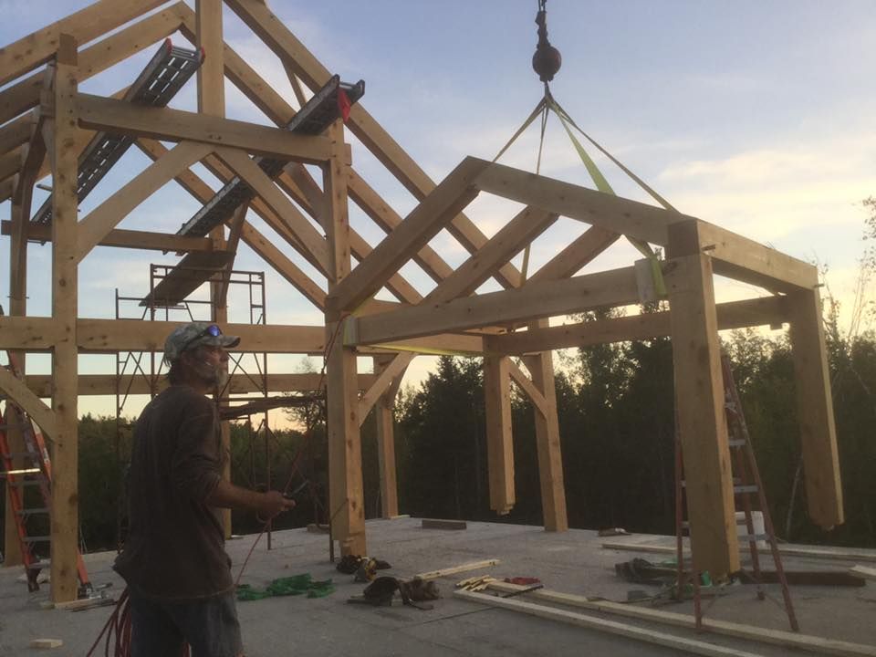 Exterior Renovations for Dresser Timber Frames in Dedham, ME