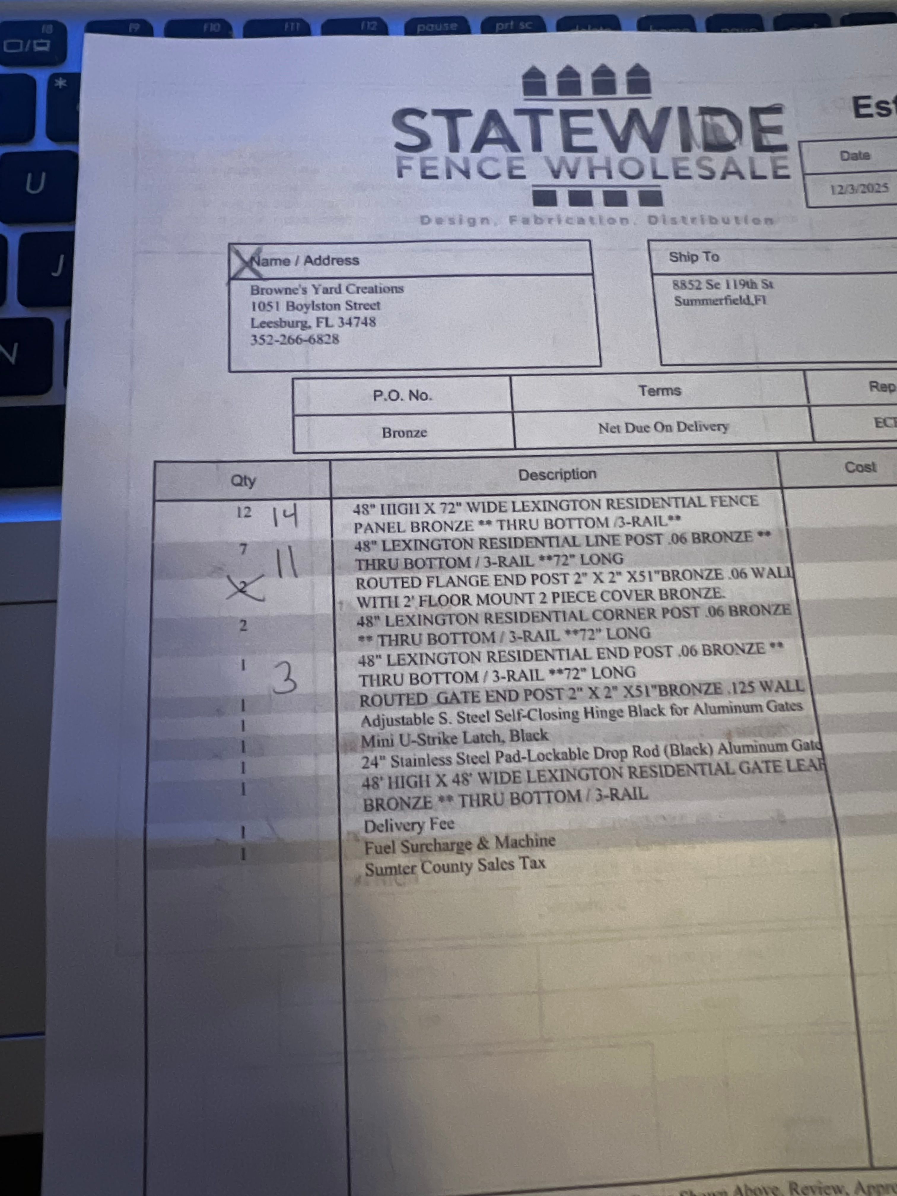  for Browne’s Yard Creations in Fruitland Park, FL