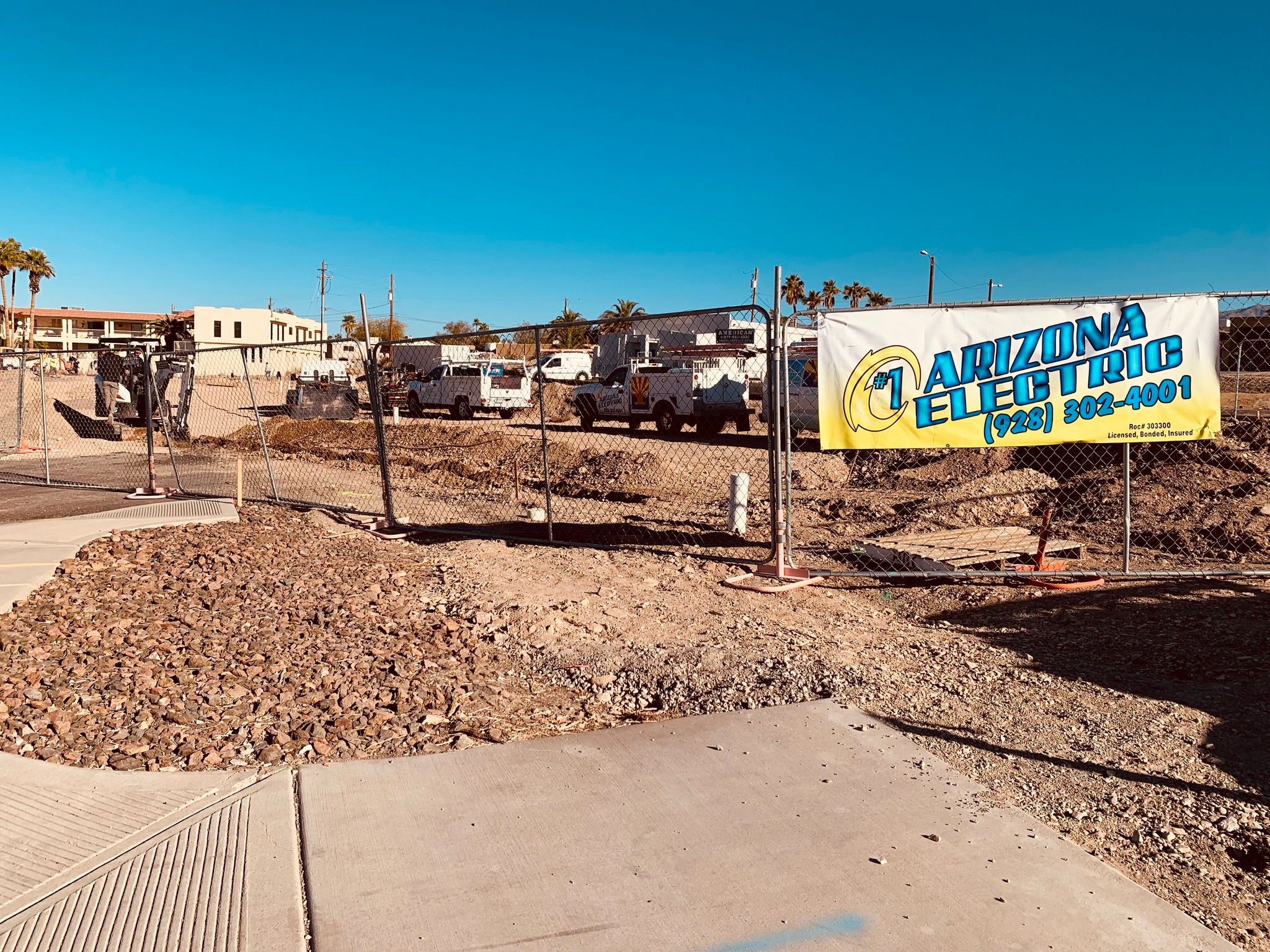 On the job site for #1 Arizona Electric LLC in Lake Havasu City, AZ