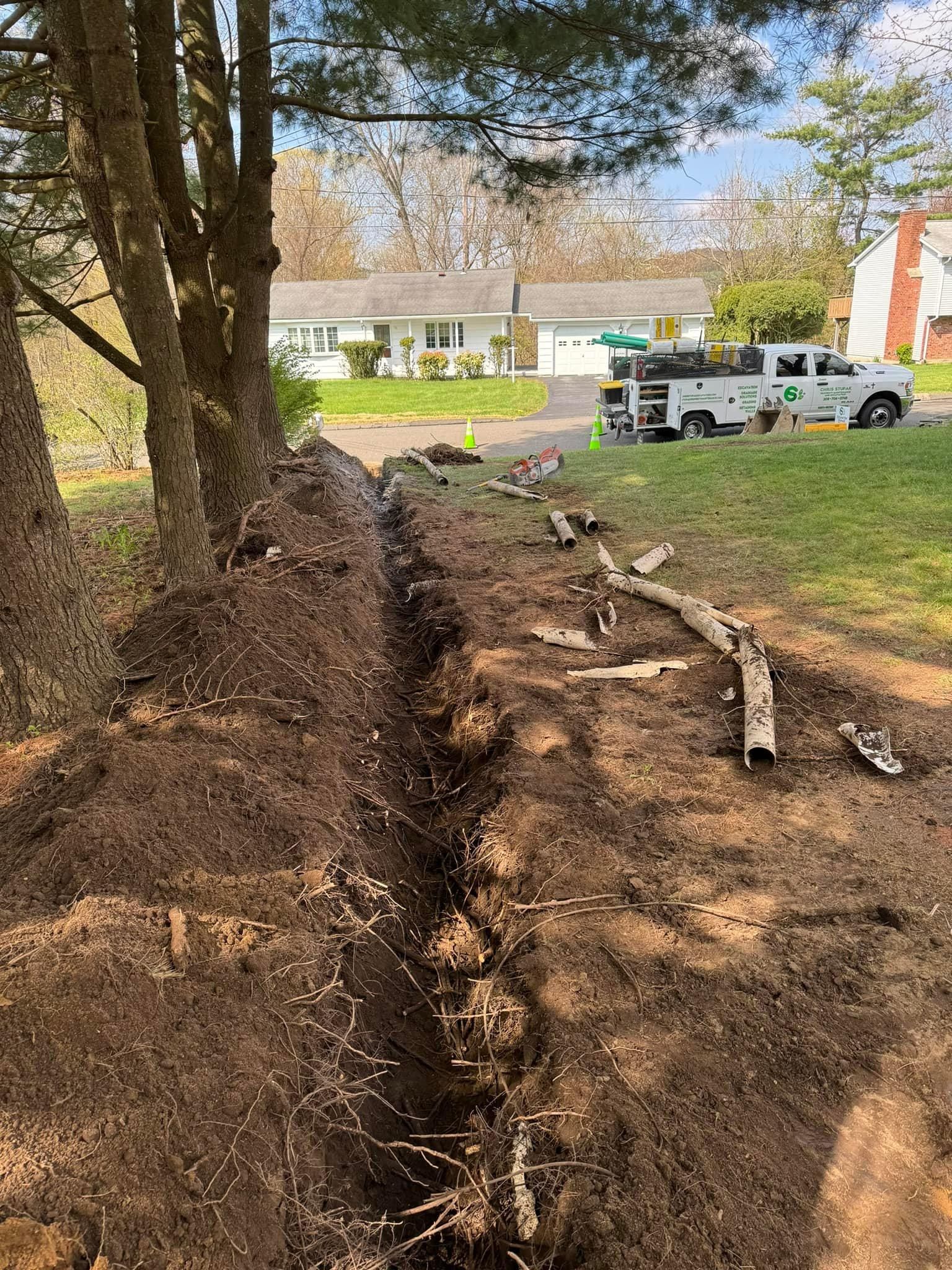 Excavation for CS Property Maintenance in Middlebury, CT
