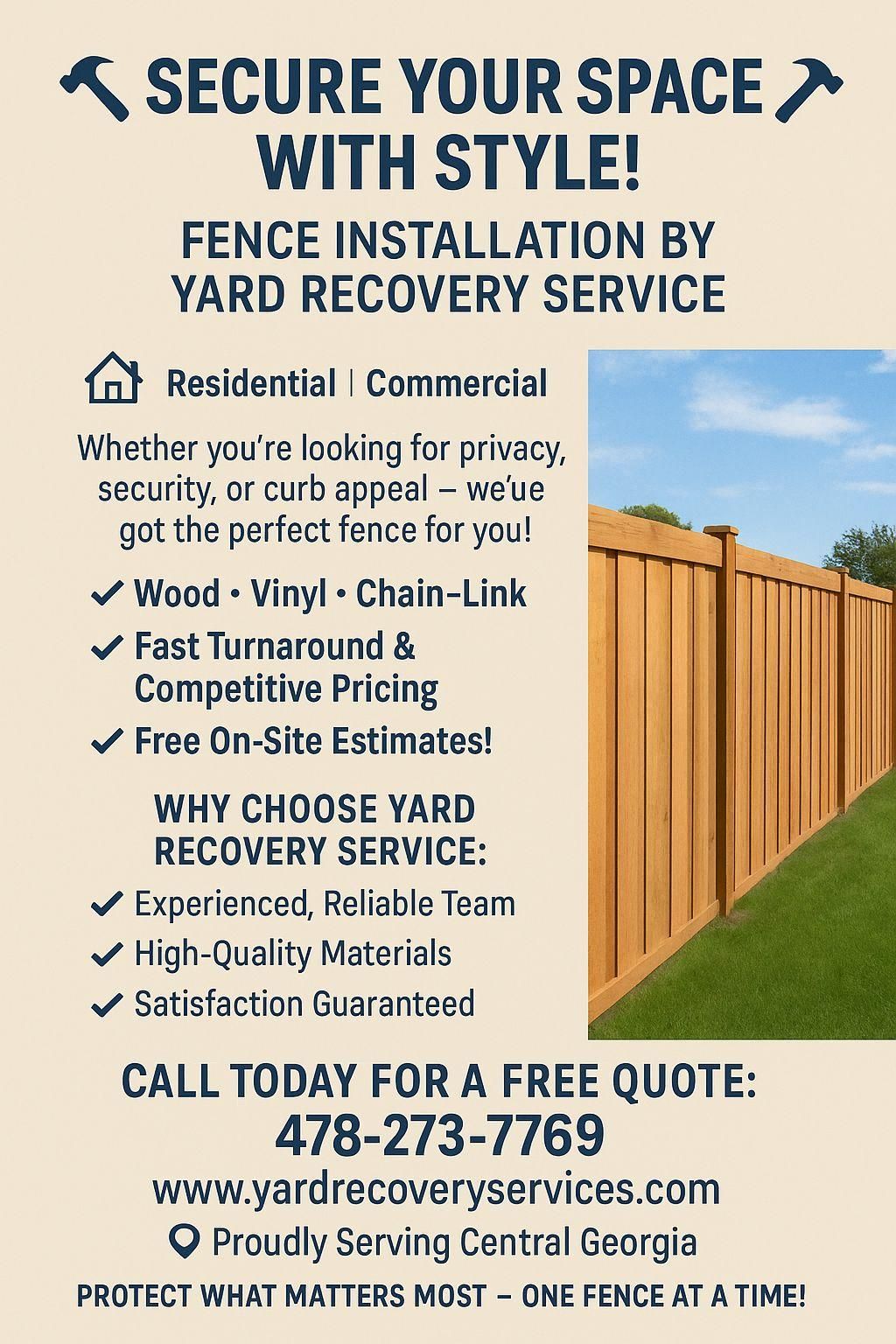  for Yard Recovery Services in Byron, GA