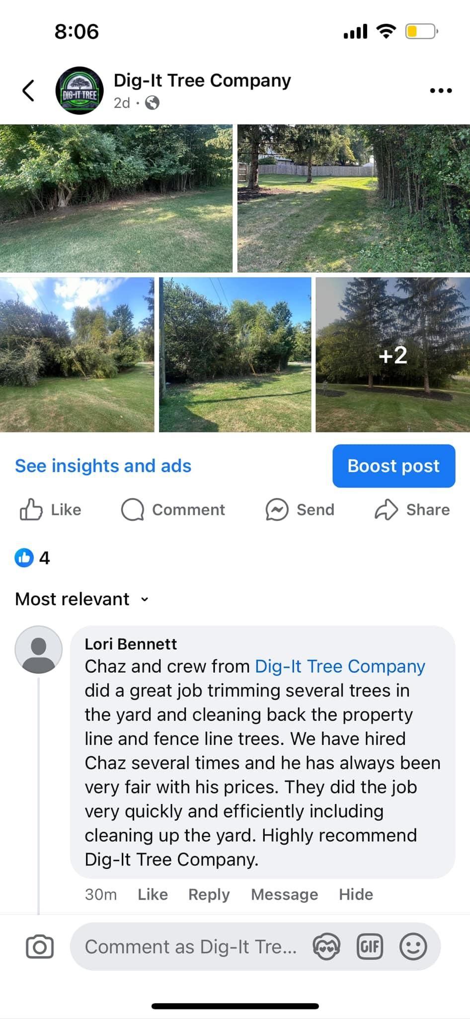  for Dig-It Tree Company in , 