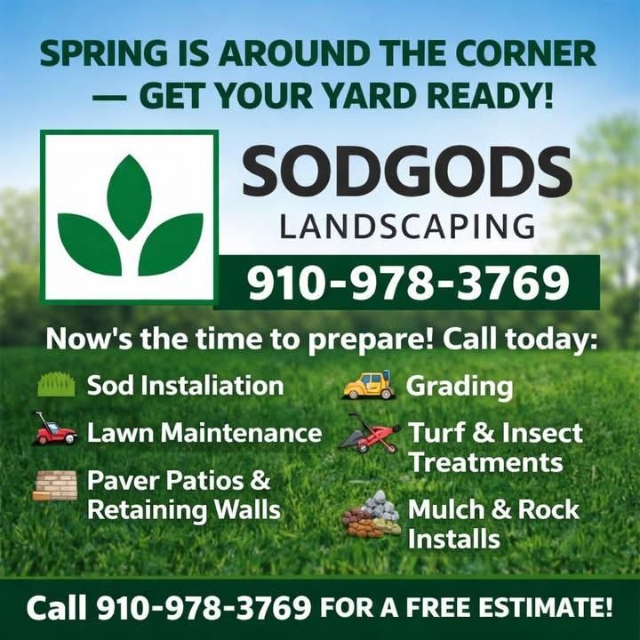  for SodGods Lawncare and Landscaping in Fayetteville , NC