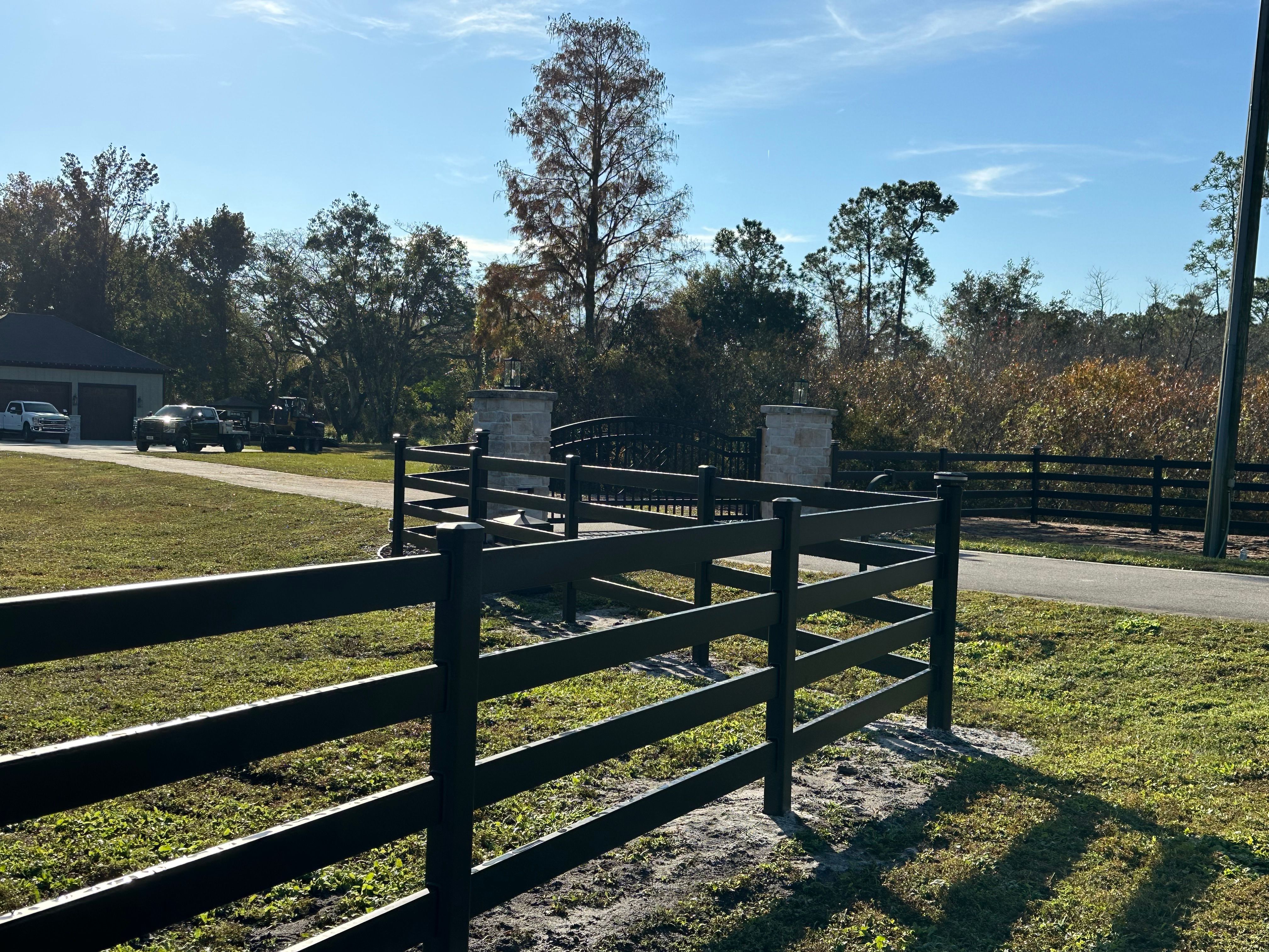 Buckley All Steel Fence for Allbritton's Outdoor Solutions Inc in Geneva, FL