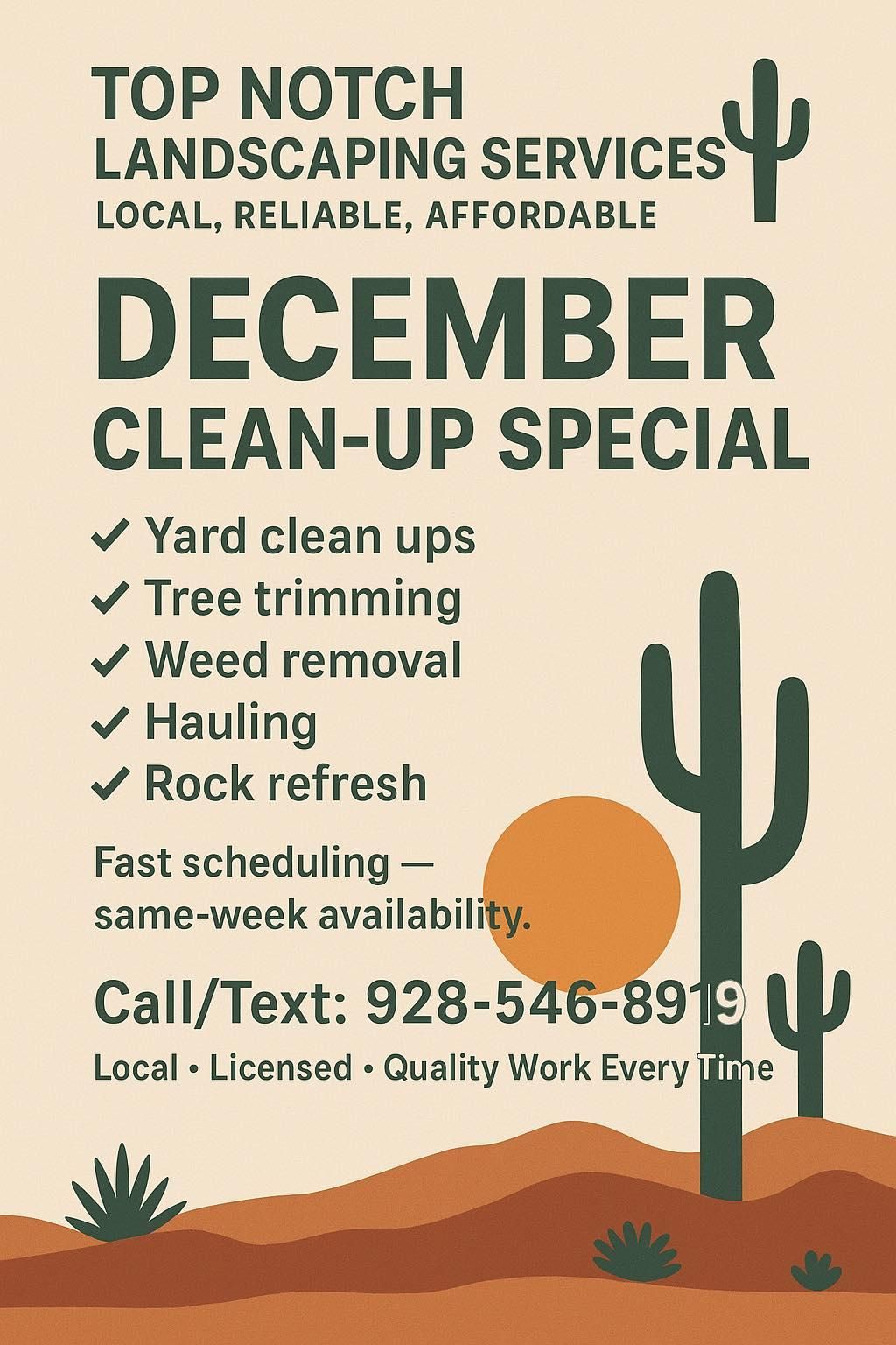  for Top Notch Landscape Services LLC in Mohave Valley, AZ
