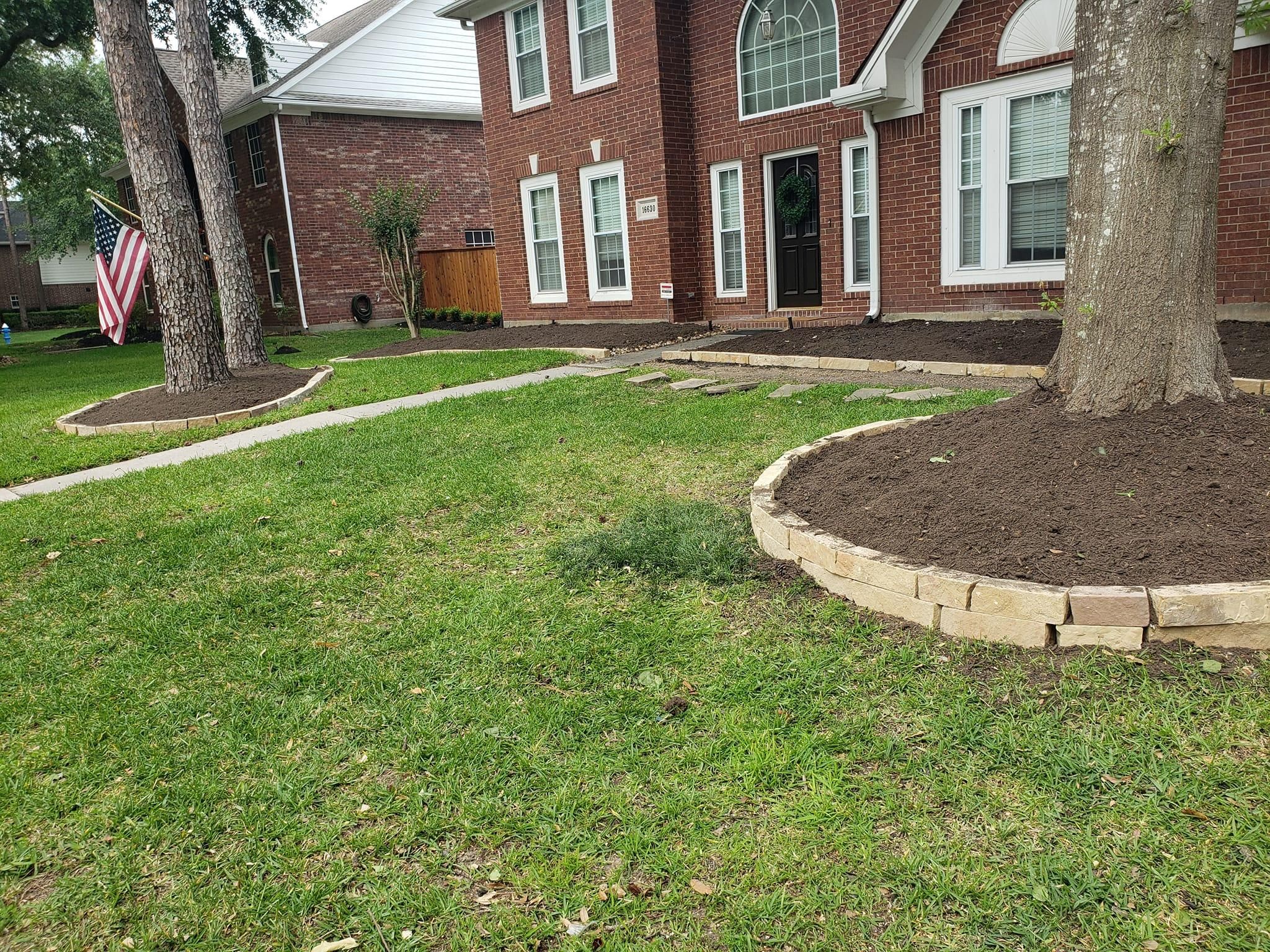 Mulch Installation for DJM Ground Services in Tomball, TX
