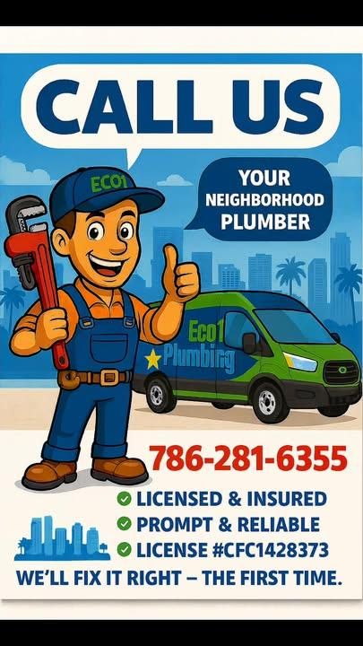  for Eco 1 Plumbing LLC in Miami, FL