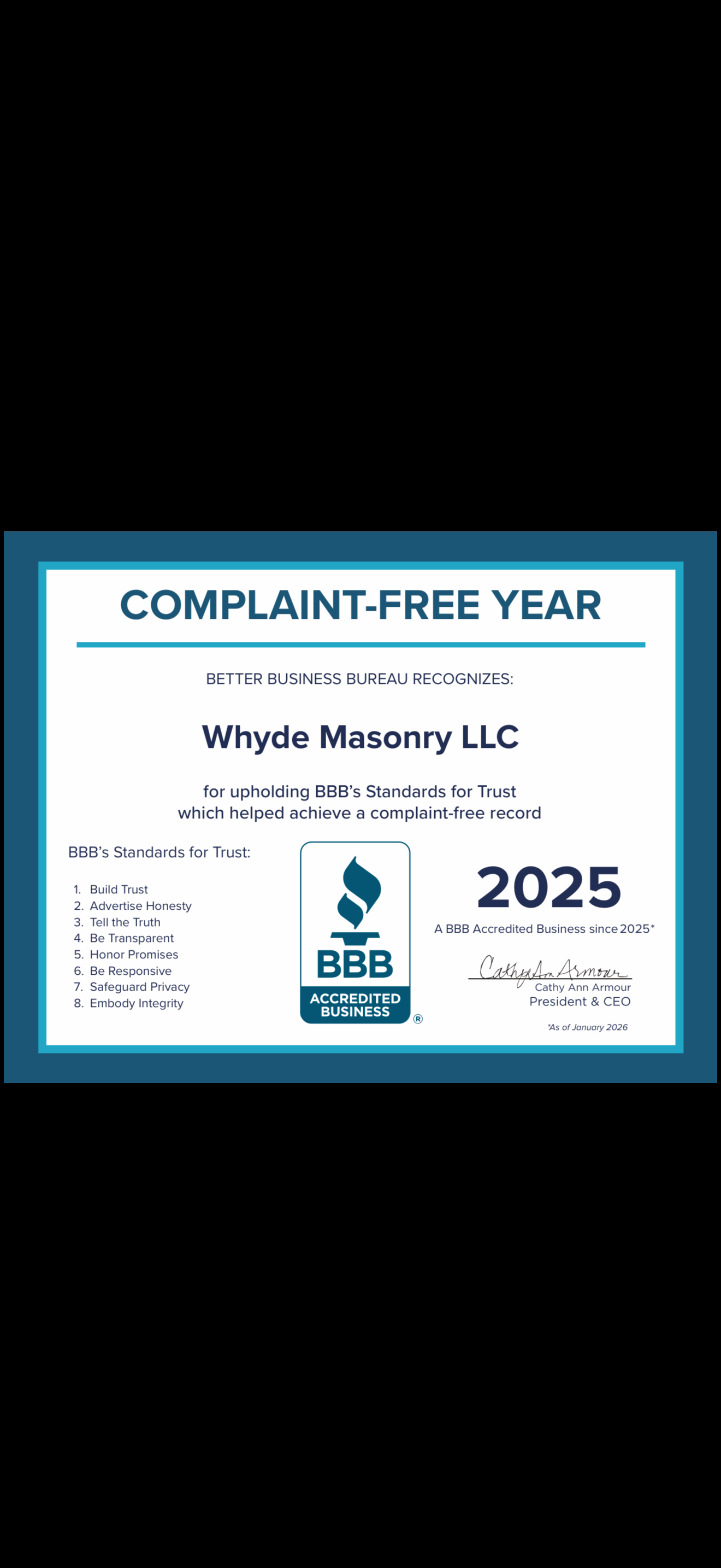  for Whyde Masonry in Beech Grove, IN