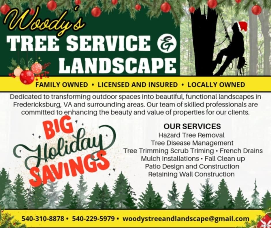  for Woody's Tree and Landscape in Fredericksburg, VA