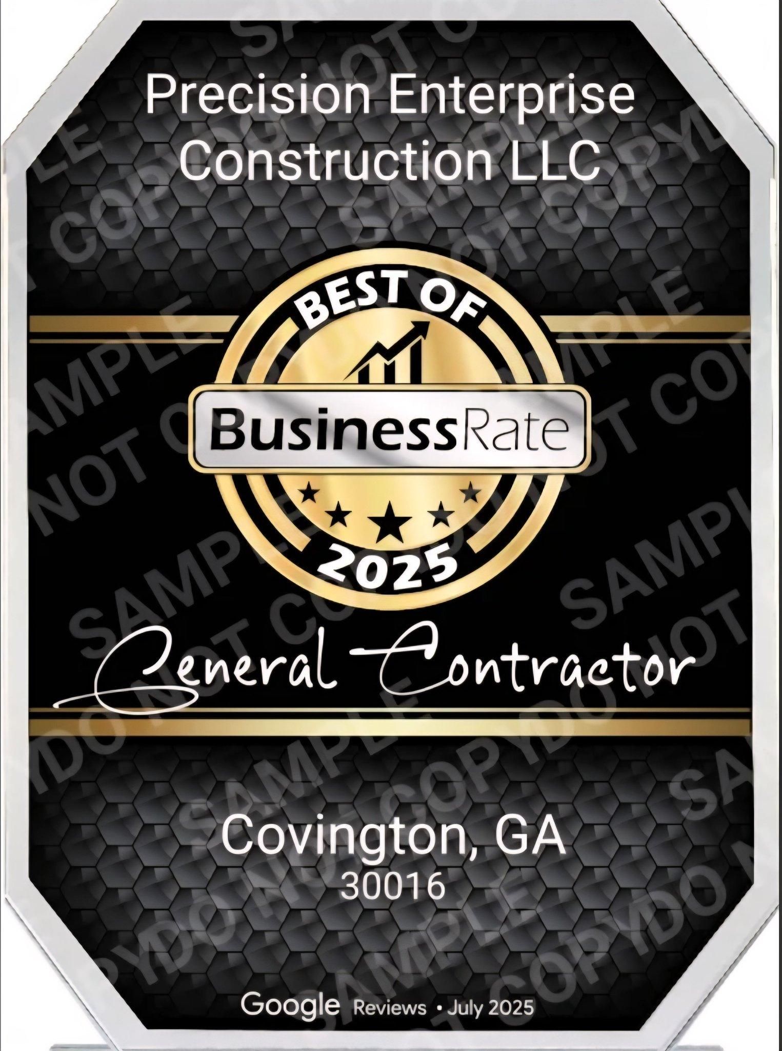  for Precision Enterprise Construction LLC in Loganville, GA