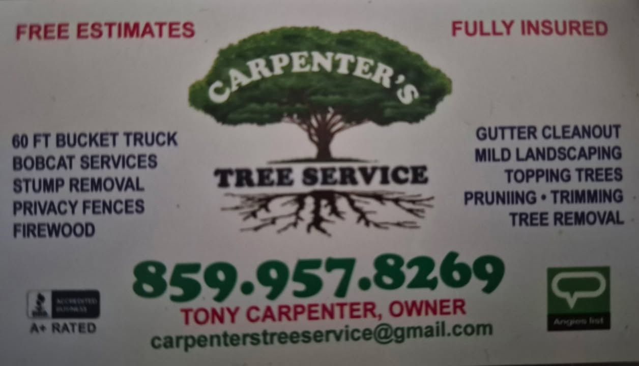  for Carpenter's Tree Service in Aurora, IN