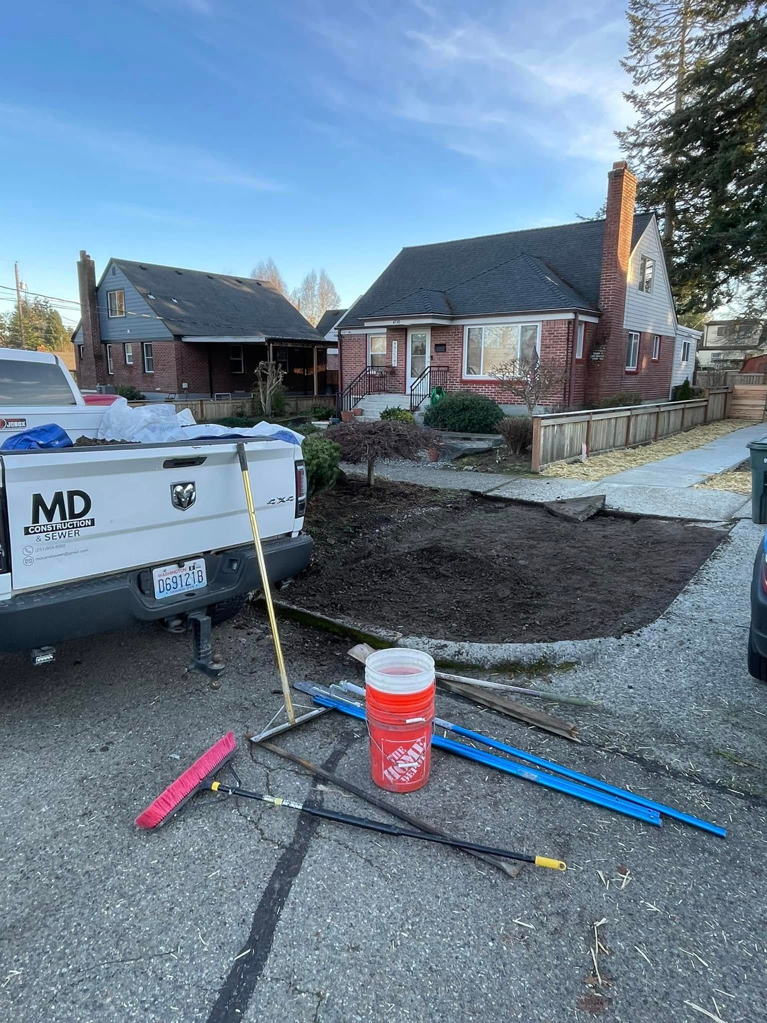 Concrete for MD Construction & Sewer in North Yelm, WA