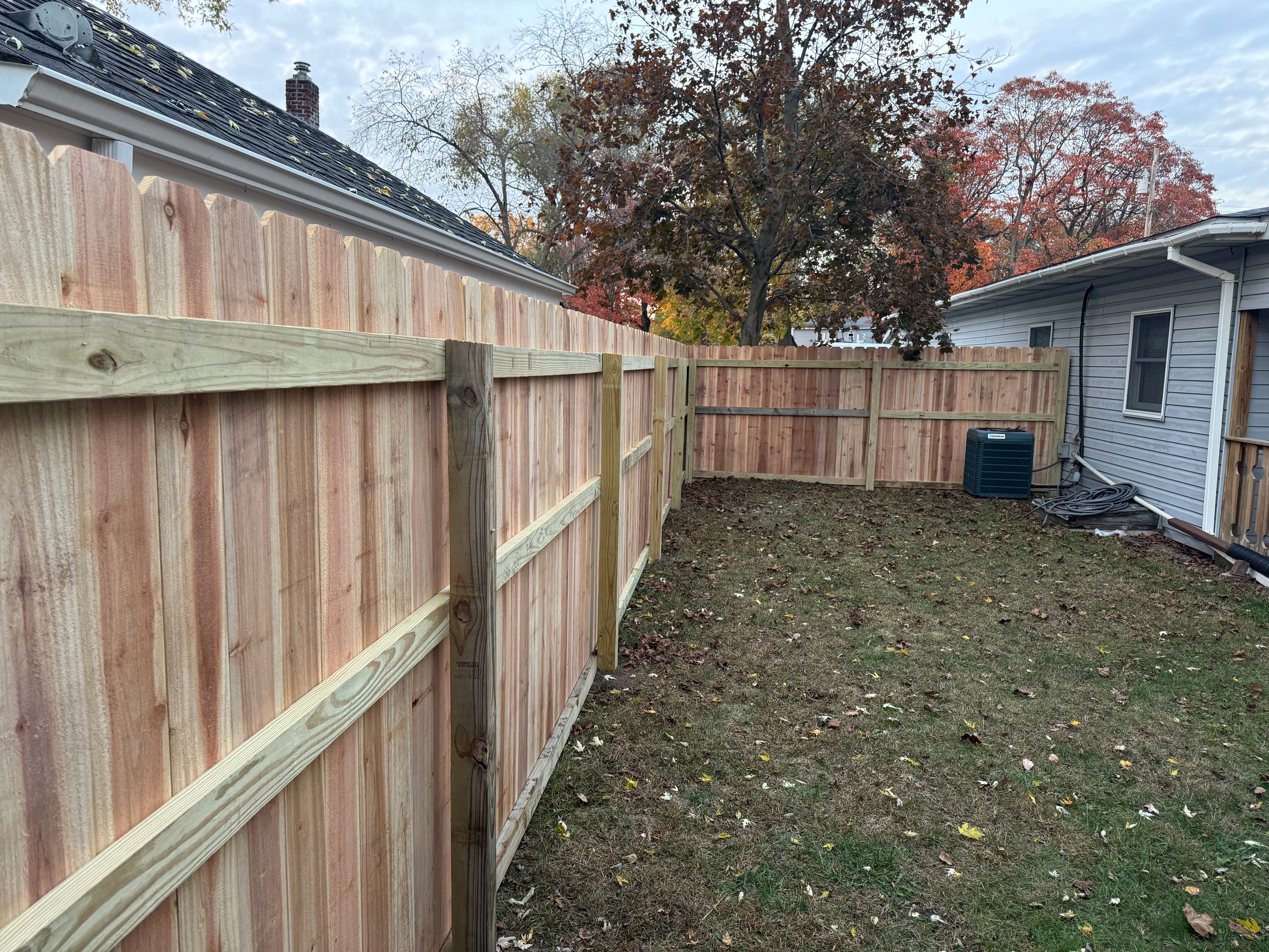 Fences for Risner Construction in De Motte, IN